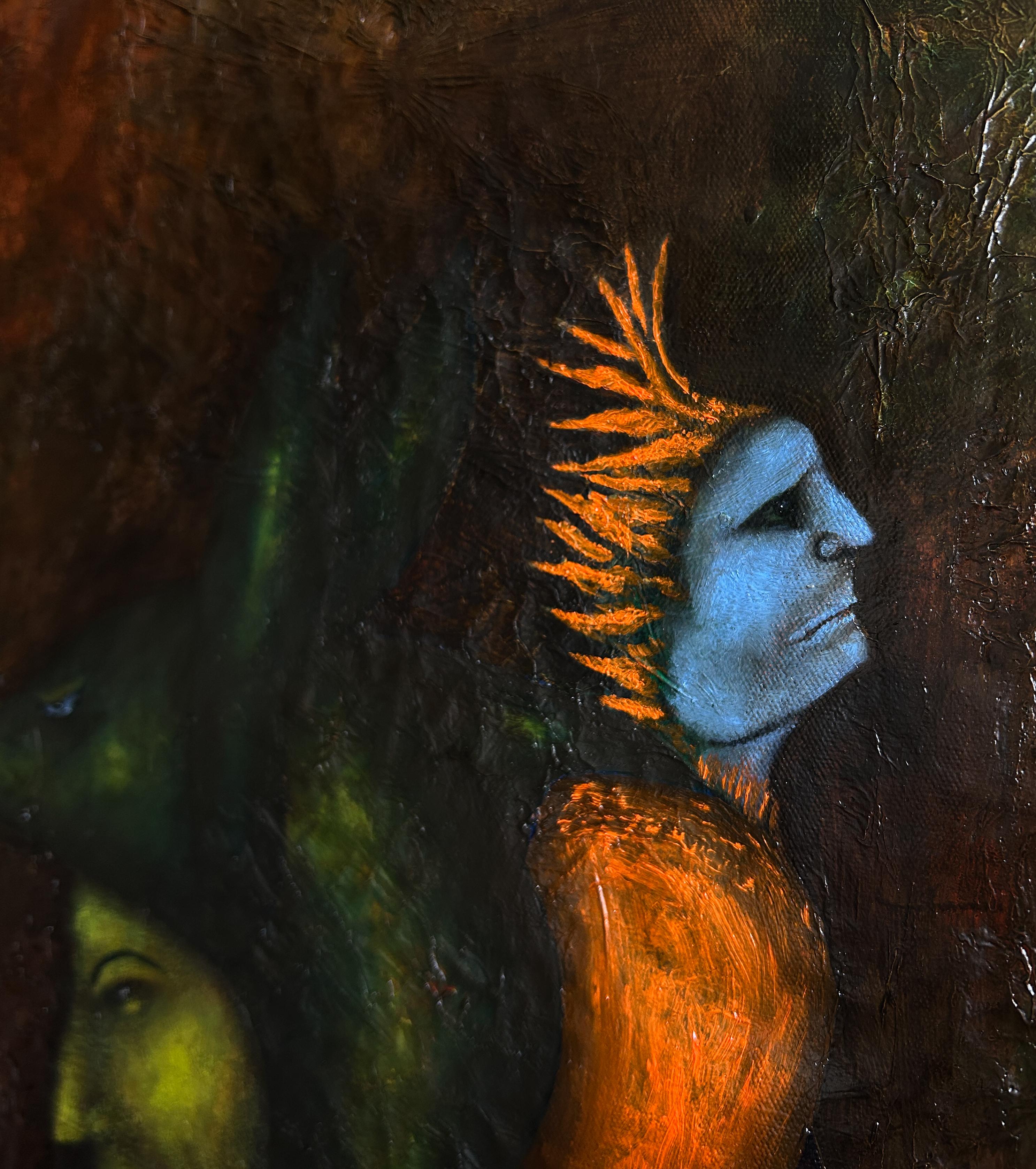 Contemporary Oil Painting On Canvas. 