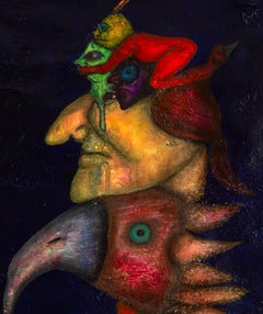 „Entropy X“ – Ölgemälde auf Leinwand, Mischtechnik, 60 x 53 cm