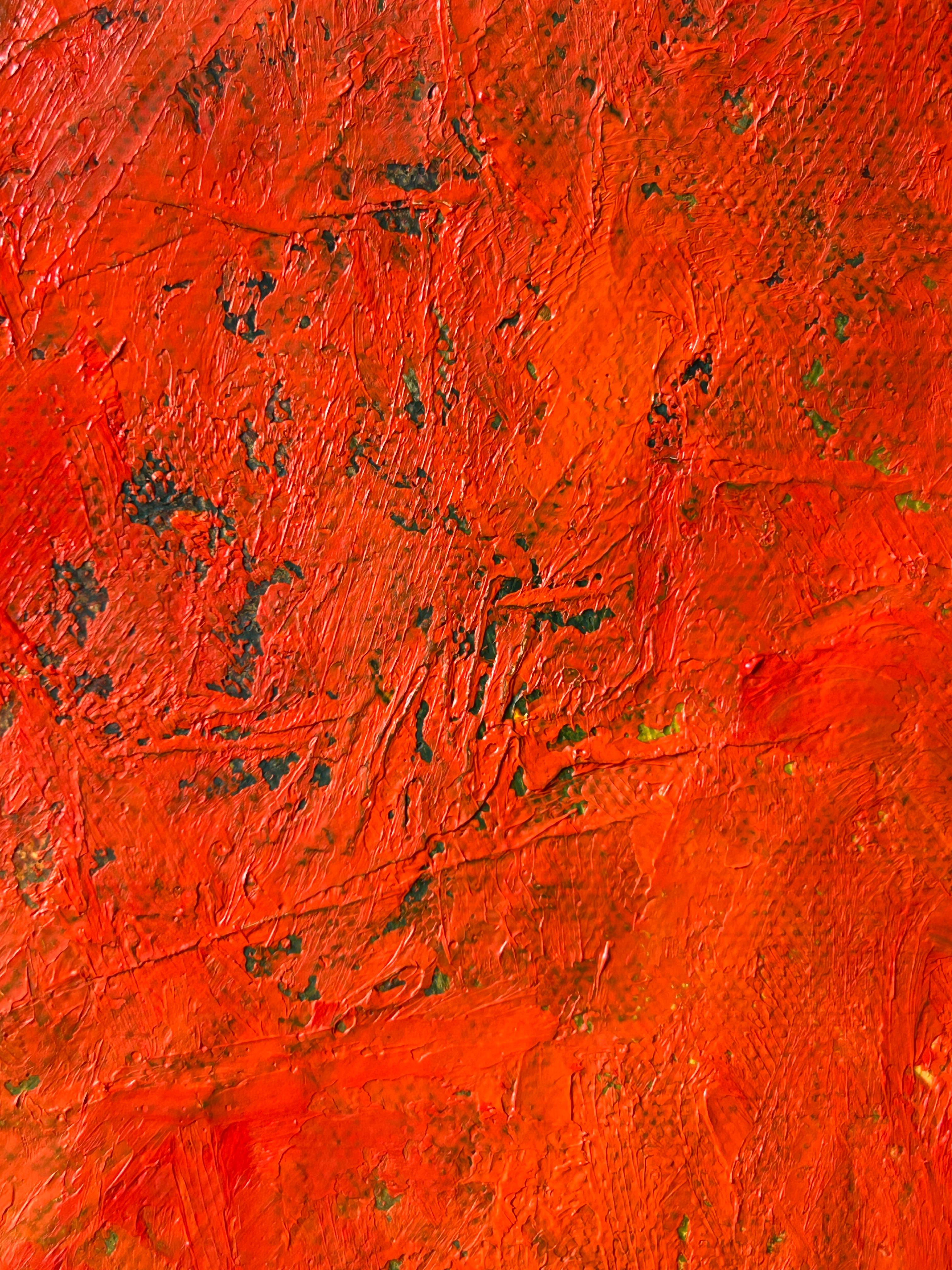 Ölgemälde auf Leinwand und Blattgold „The Luminous Moment #1 Blau und Orange“ im Angebot 5