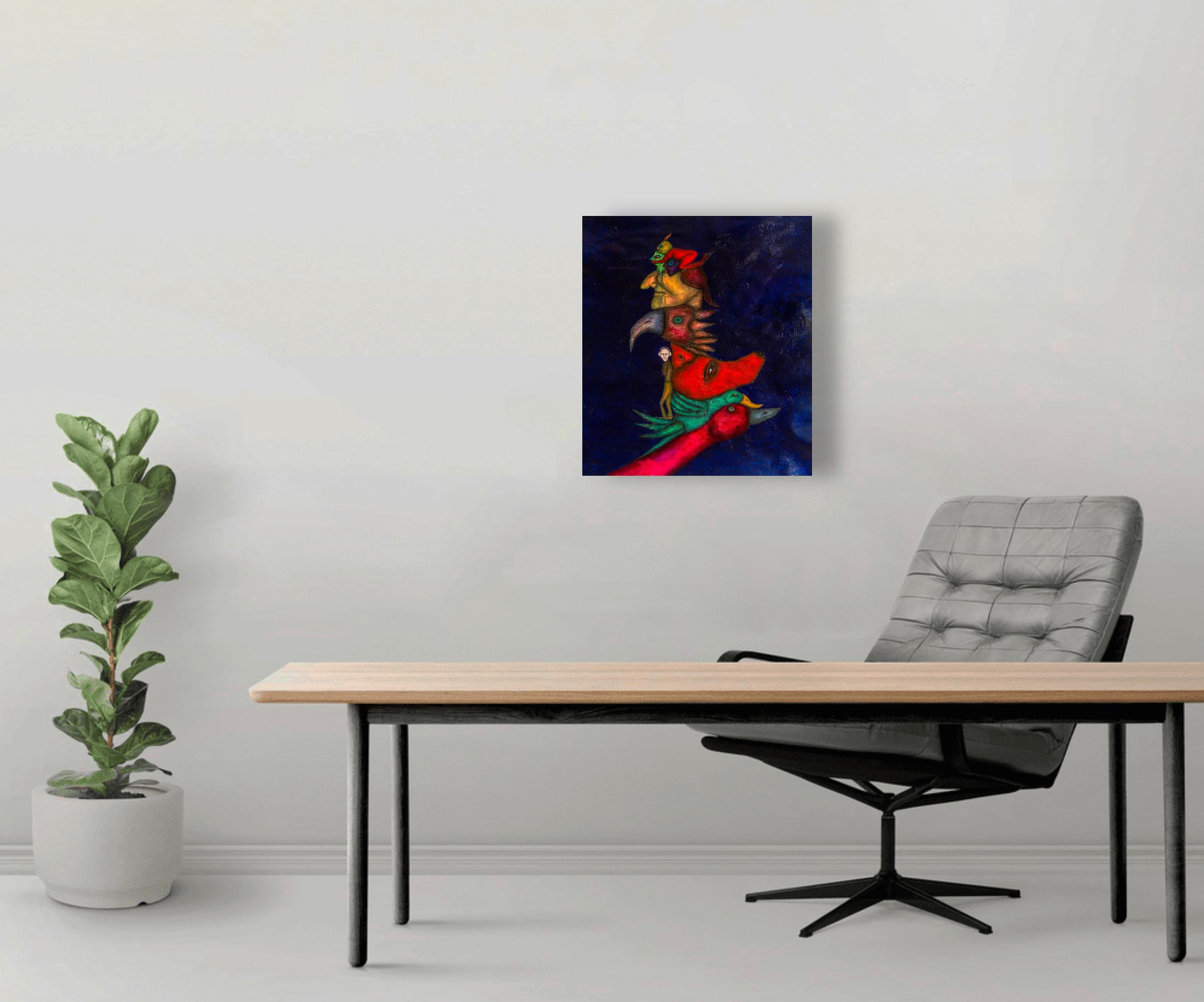 Figurative Oil Painting On Canvas. 