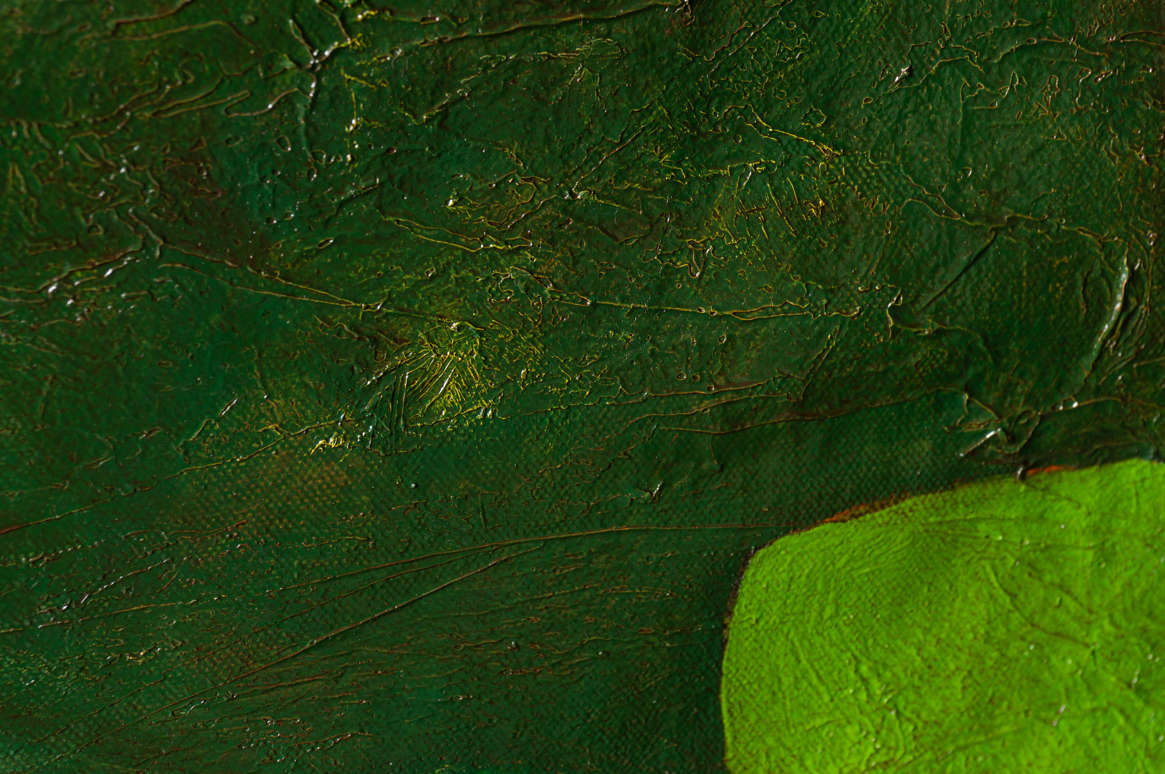 Green study - Abstract Painting by Luis Alexander Rodríguez (Ie-Xiua)