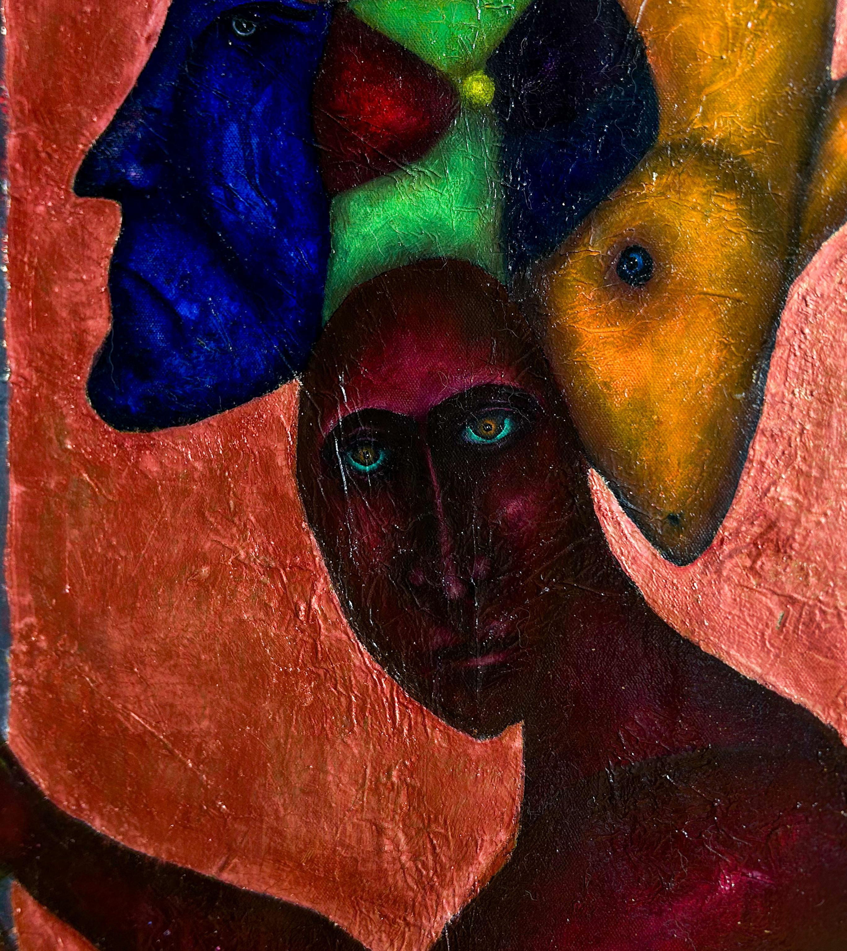 Letter from a stranger : peinture à l'huile sur toile surréaliste 5