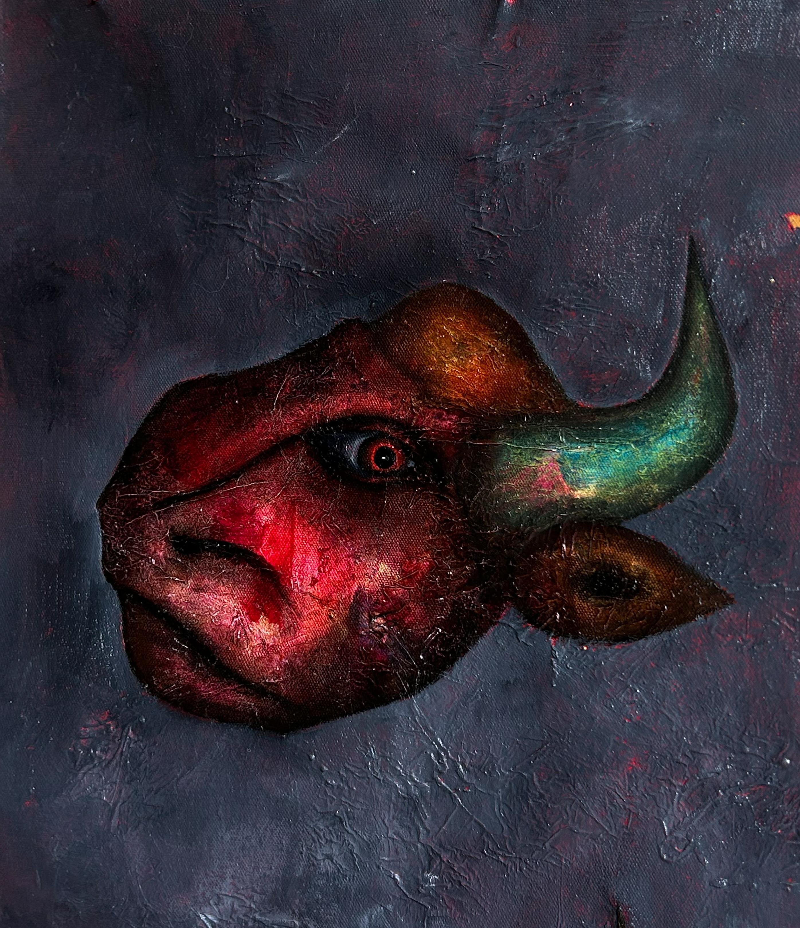 Letter from a stranger : peinture à l'huile sur toile surréaliste 7