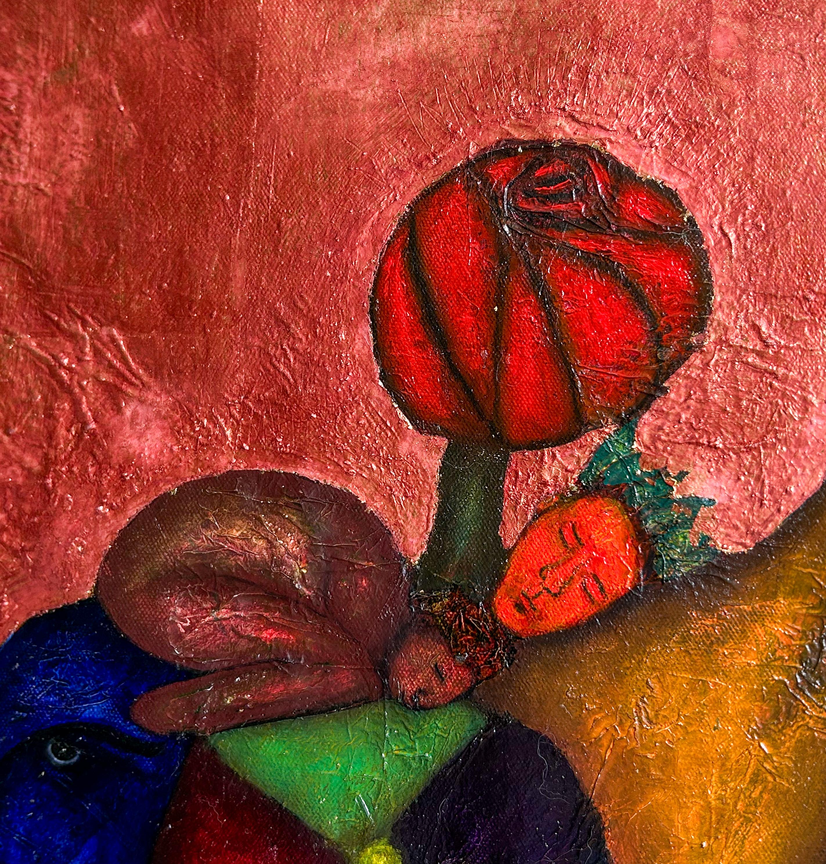 Letter from a stranger : peinture à l'huile sur toile surréaliste 1