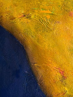 « Magic Bull » : peinture à l'huile sur toile, signée, 78 x 100 cm