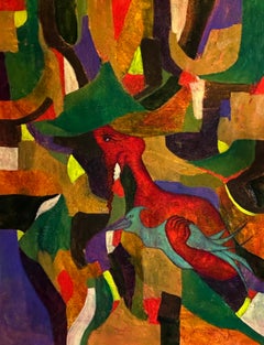 « Message of Eternity » – Peinture abstraite, huile sur toile, années 2010, 77 x 61 cm