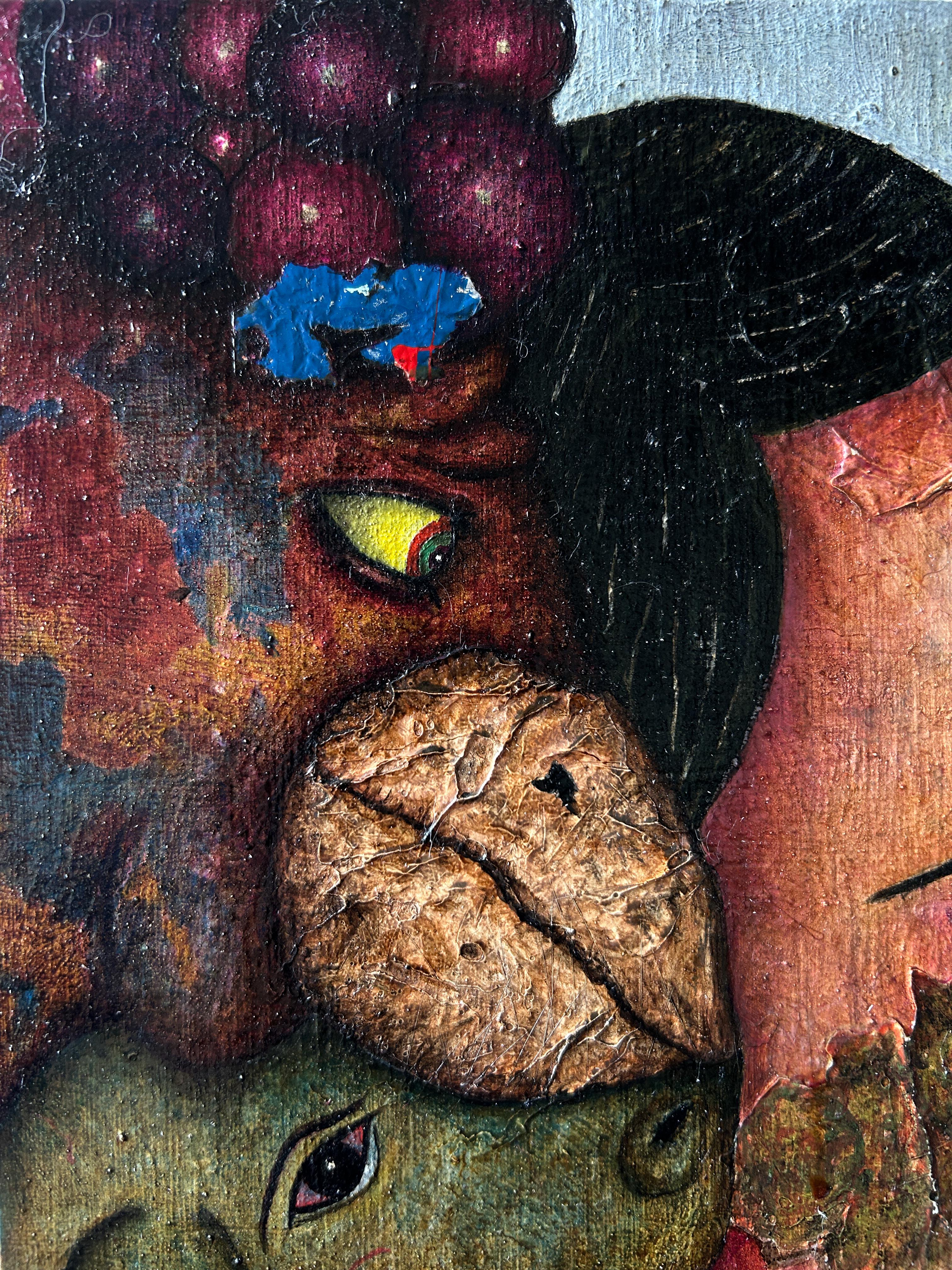 Olio su tavola e Selfie, Animali. 