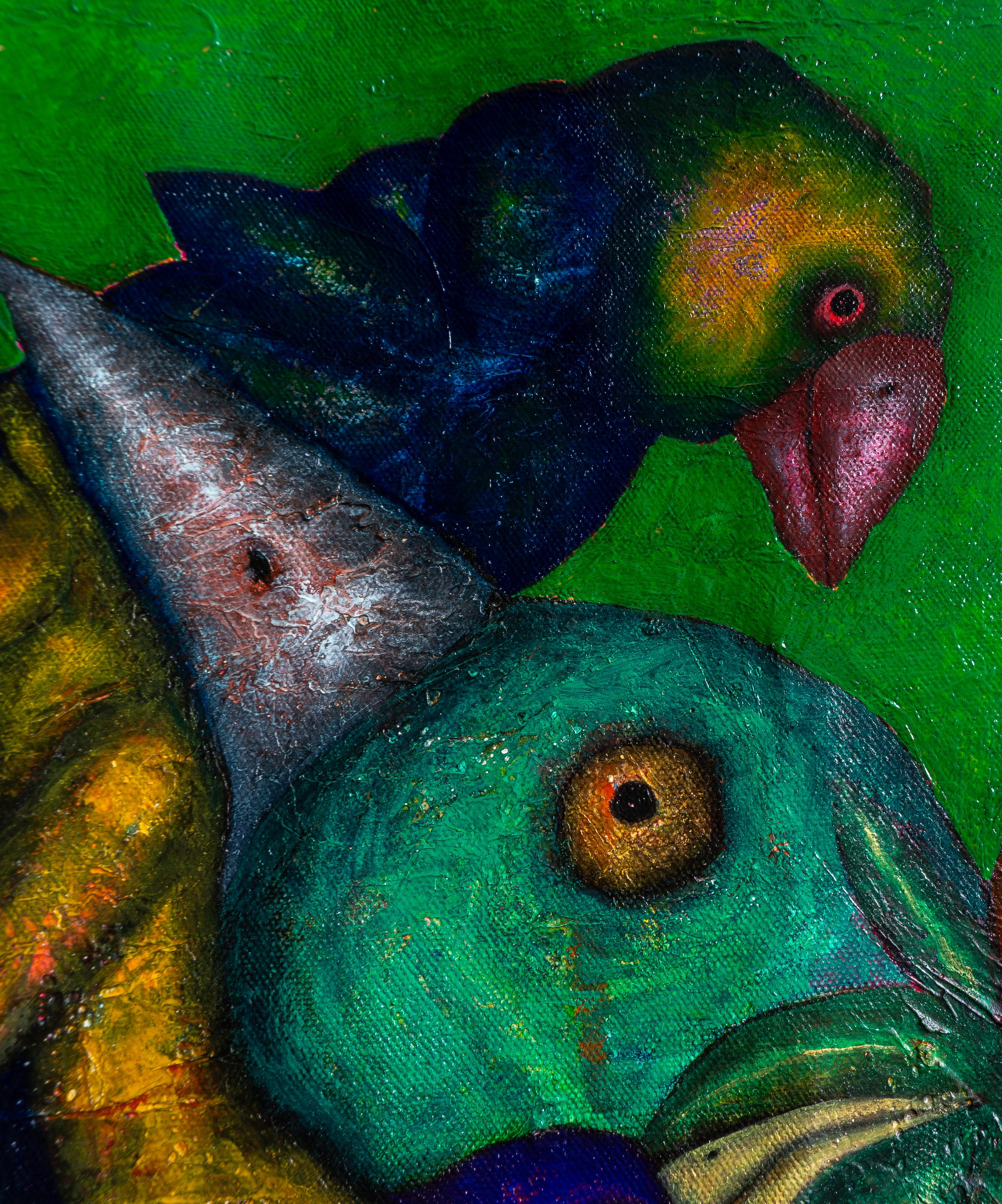 Pintura al óleo sobre lienzo. 