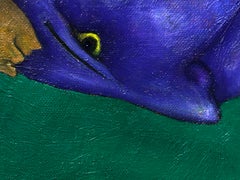 Ölgemälde auf Leinwand. „Animals of the Green and Vibrant Air“