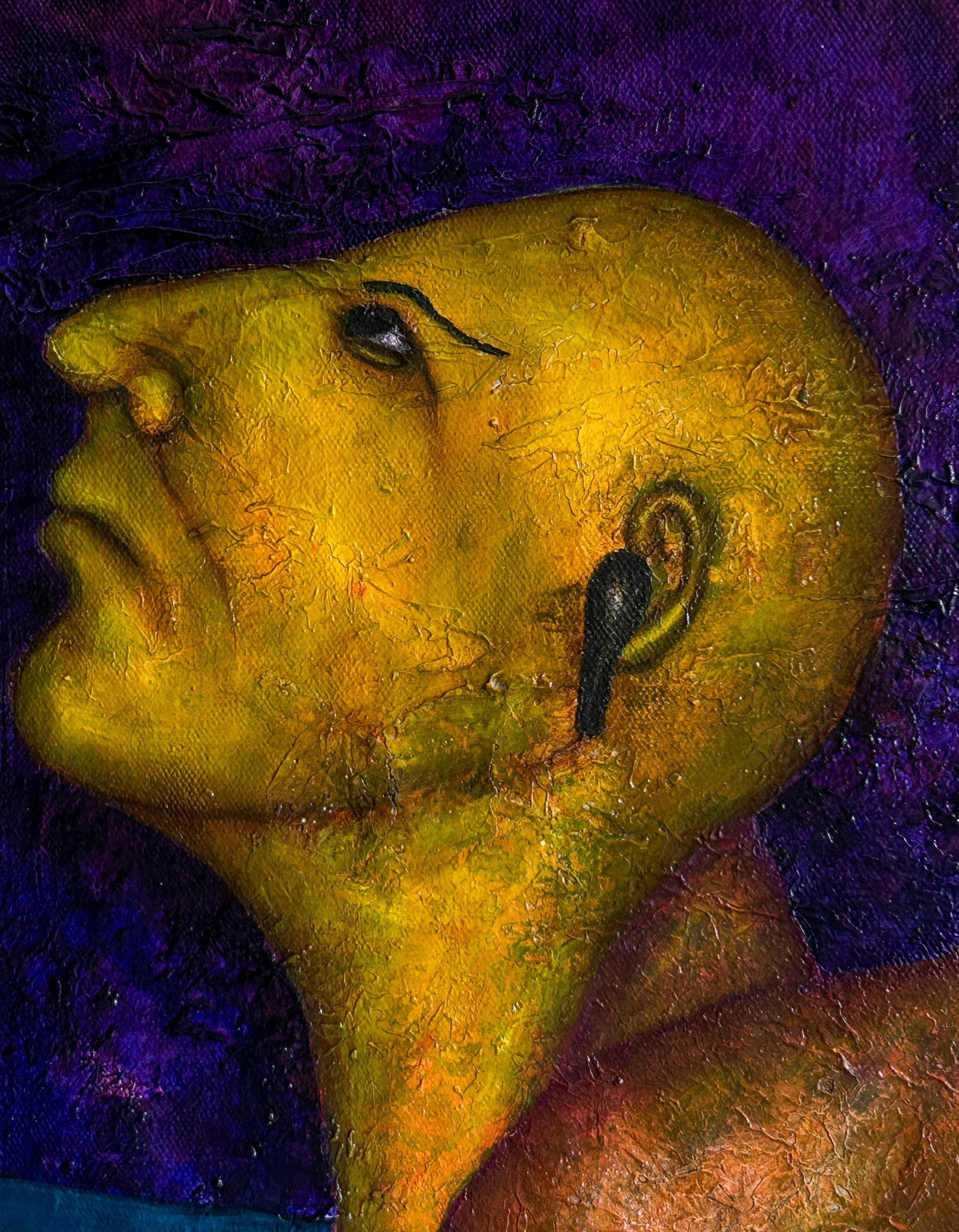 Pittura a olio su tela, tecnica mista, arte contemporanea. 