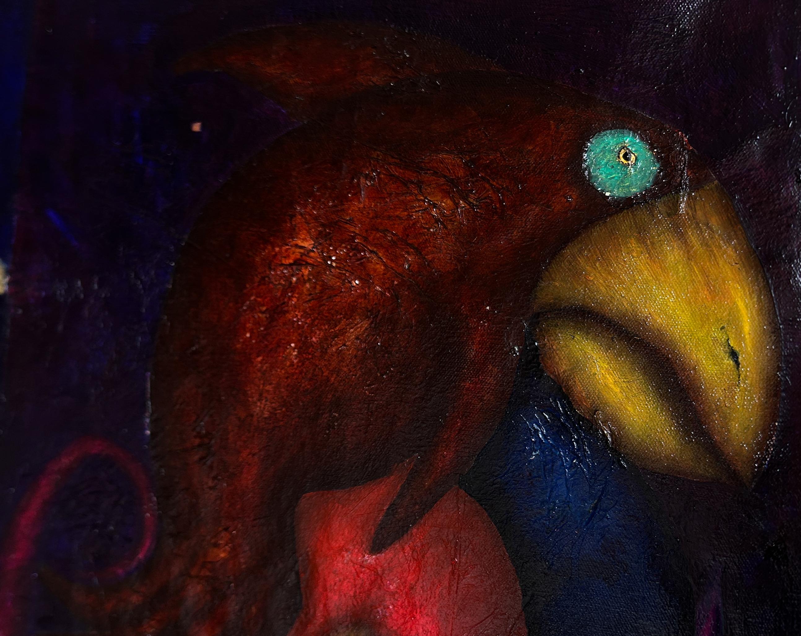 Pittura a olio su tela, tecnica mista, arte contemporanea. 