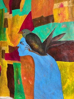 Premonition of Eternity, Abstract Oil Painting on Canvas, 80x112 cm