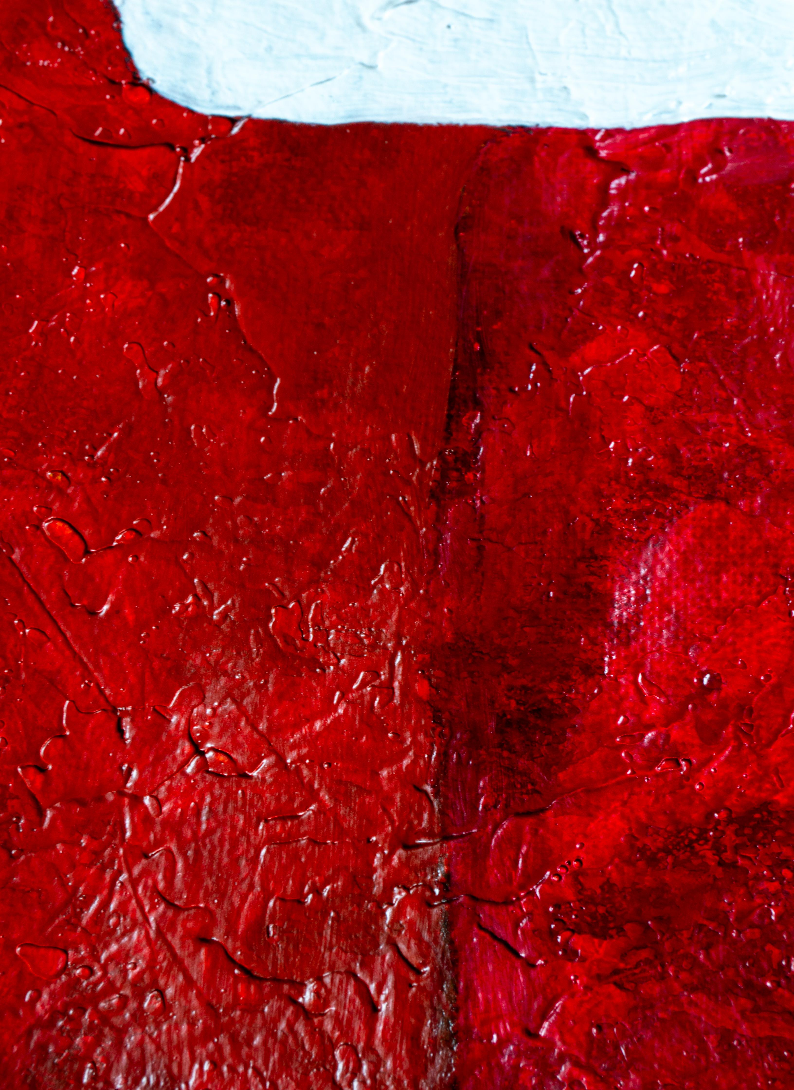 Rote Studie (Abstrakt), Painting, von Luis Alexander Rodríguez (Ie-Xiua)