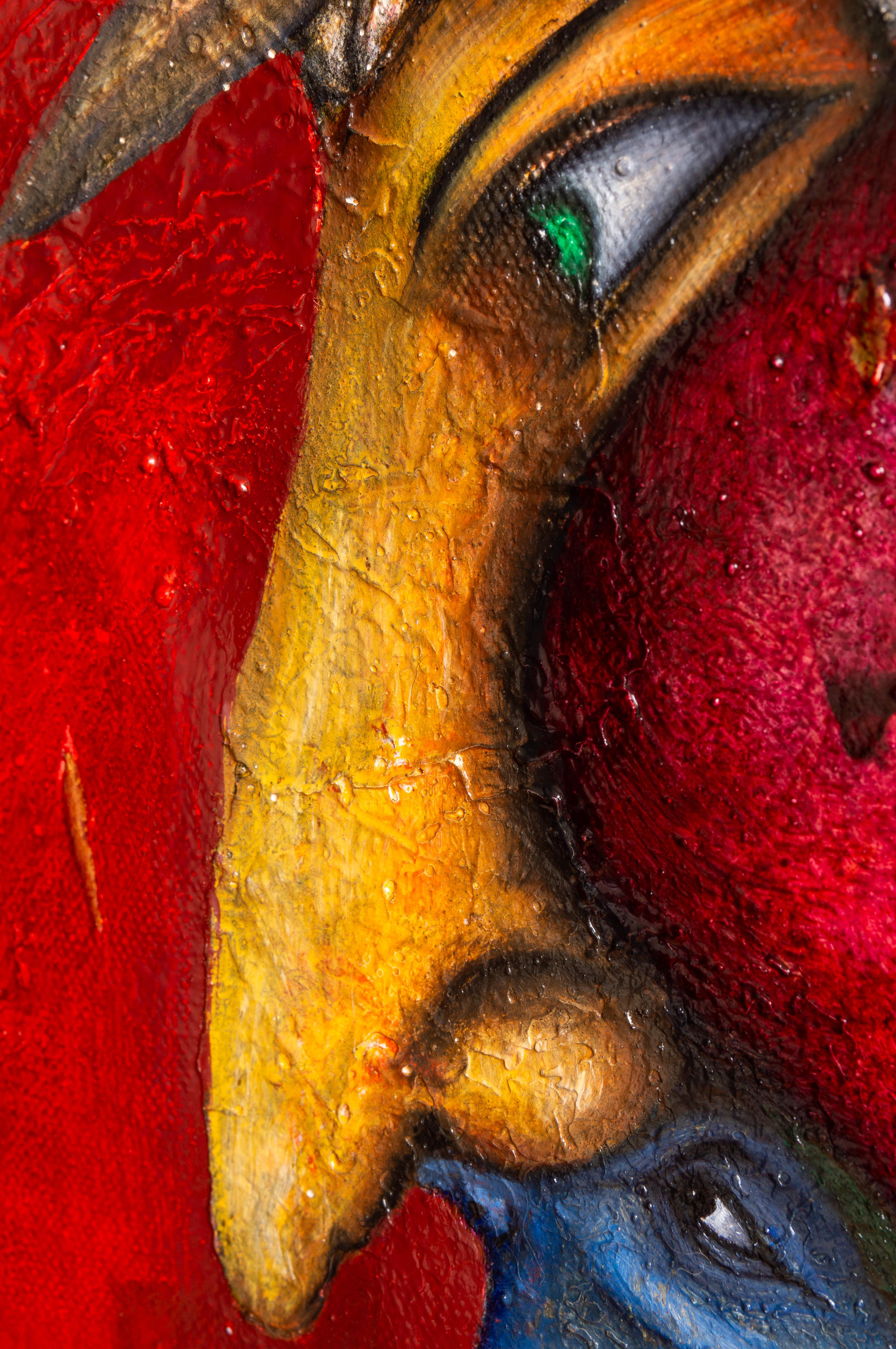 Suspension - Animal figurative magic in red 9