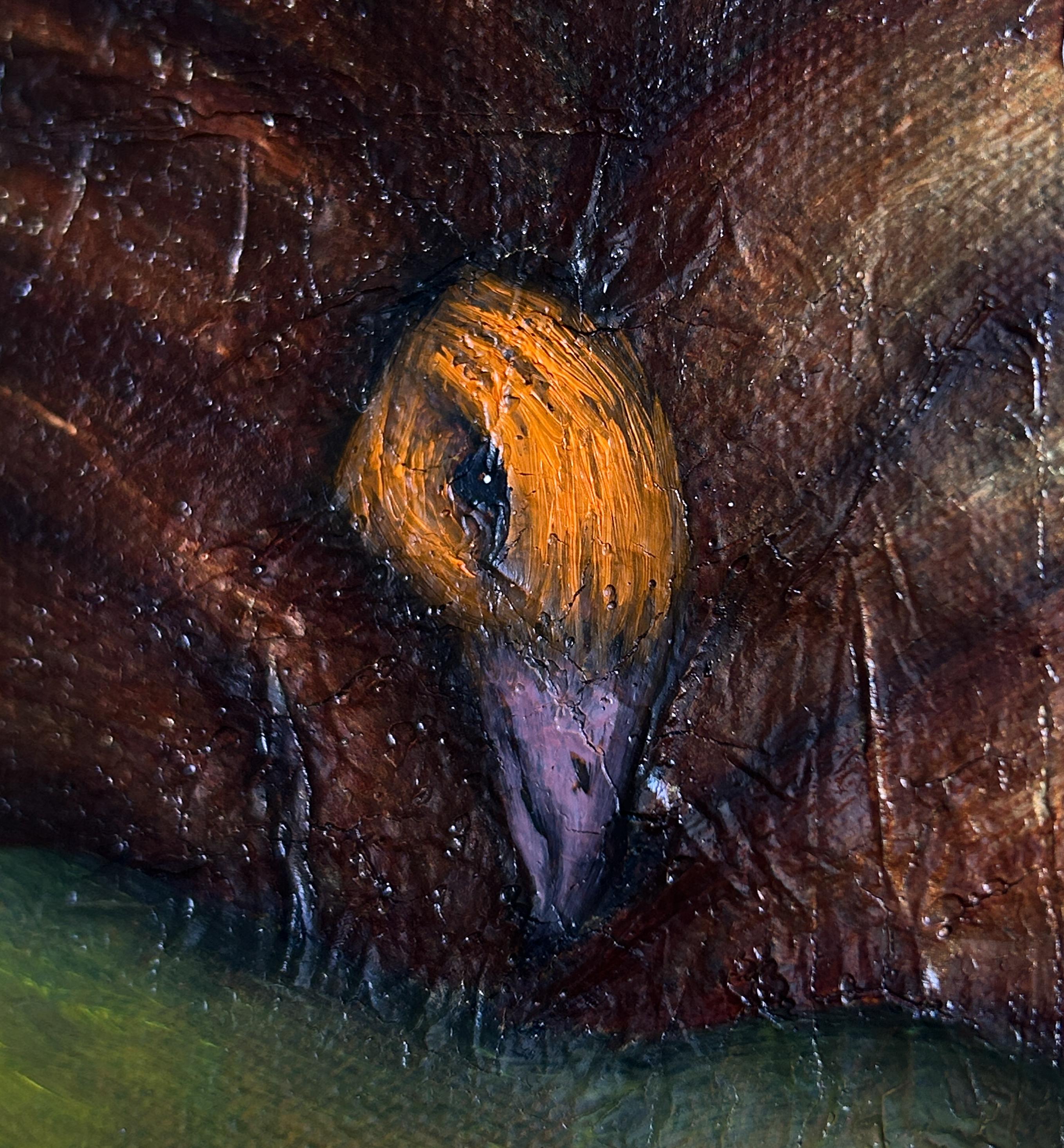 Contemporary Oil Painting Of A Fantastic Bird. 