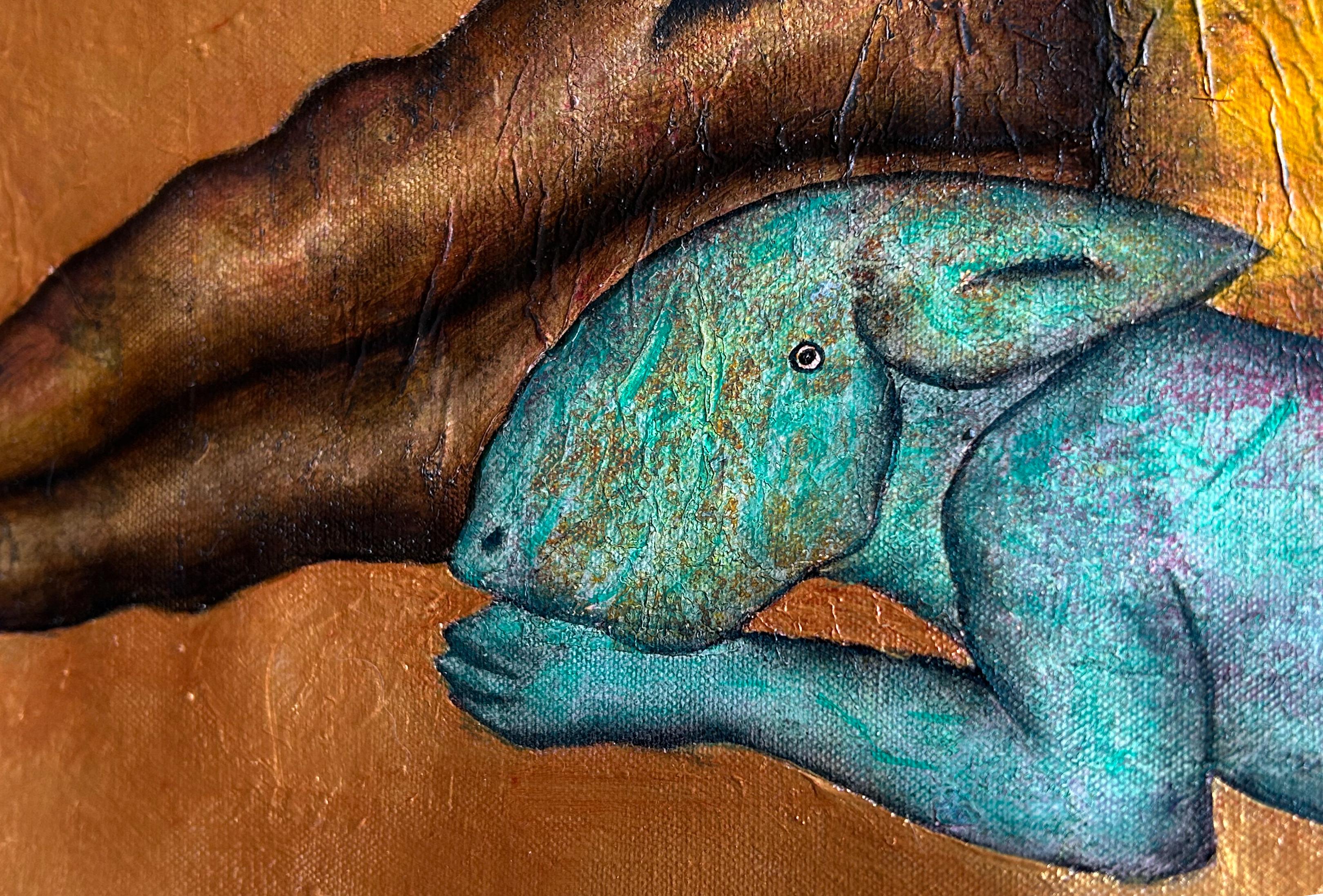 Il dimenticatoio: Pittura figurativa surreale dell'uomo insetto di Luis Xiua 6