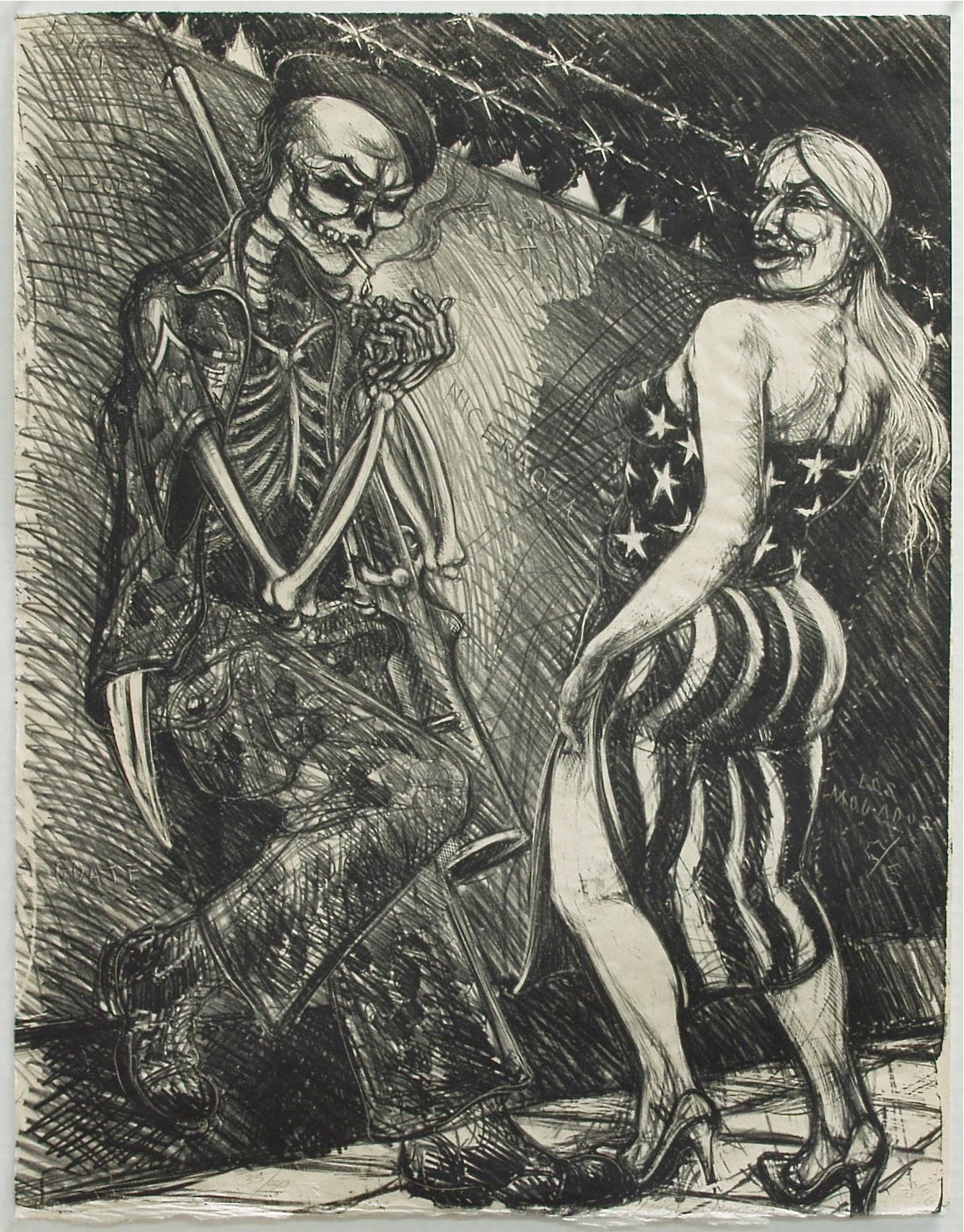 Coscolina Con Muerto (Flirt With Death) - Print by Luis Alfonso Jimenez