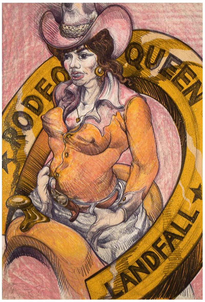 Luis Alfonso Jimenez Figurative Print - Rodeo Queen