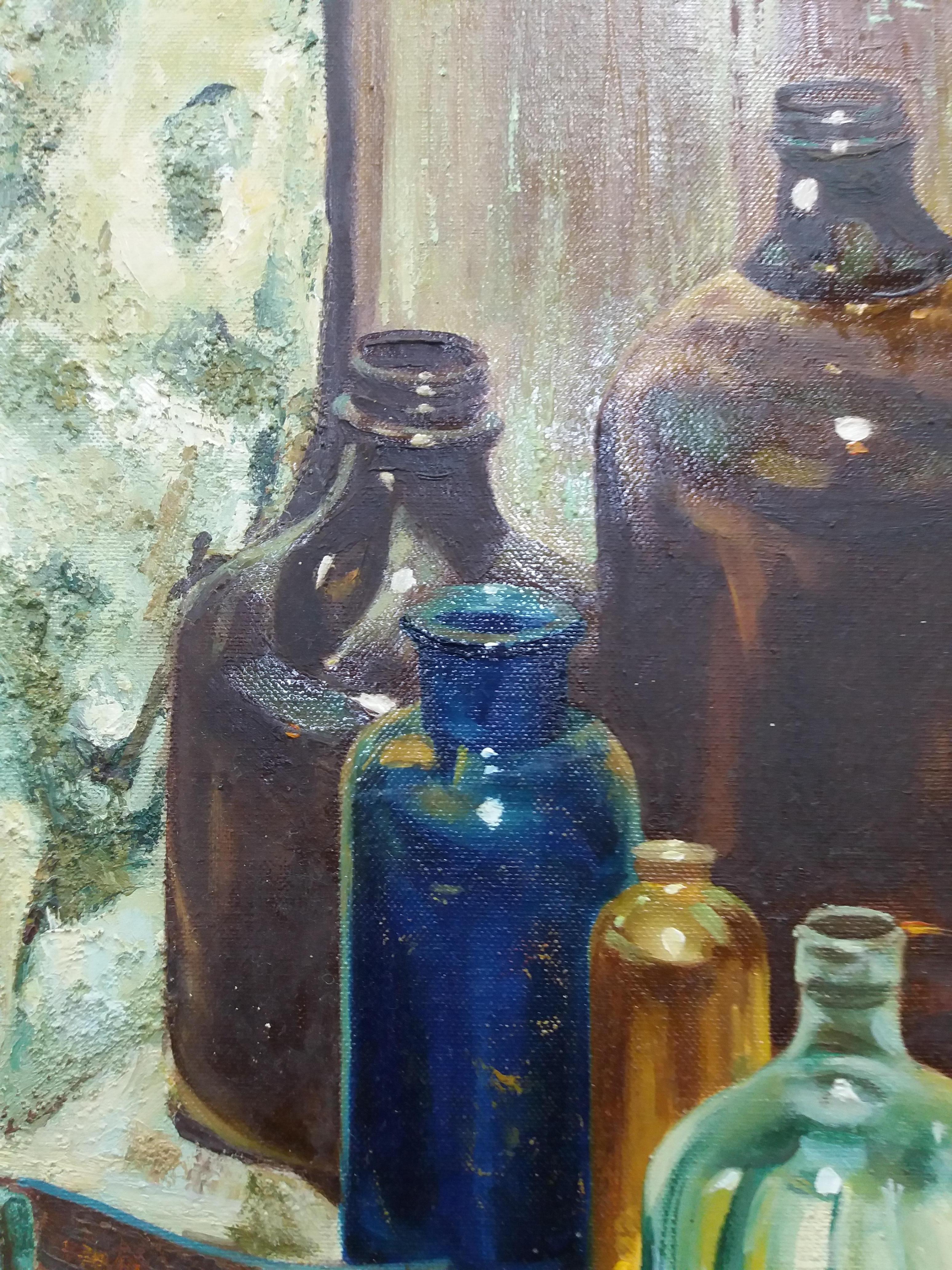 Almazan  Realistic Still Life Acrylic Painting For Sale 1