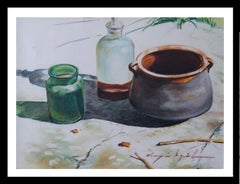 Vintage Almazan Realistic Still Life watercolor Painting