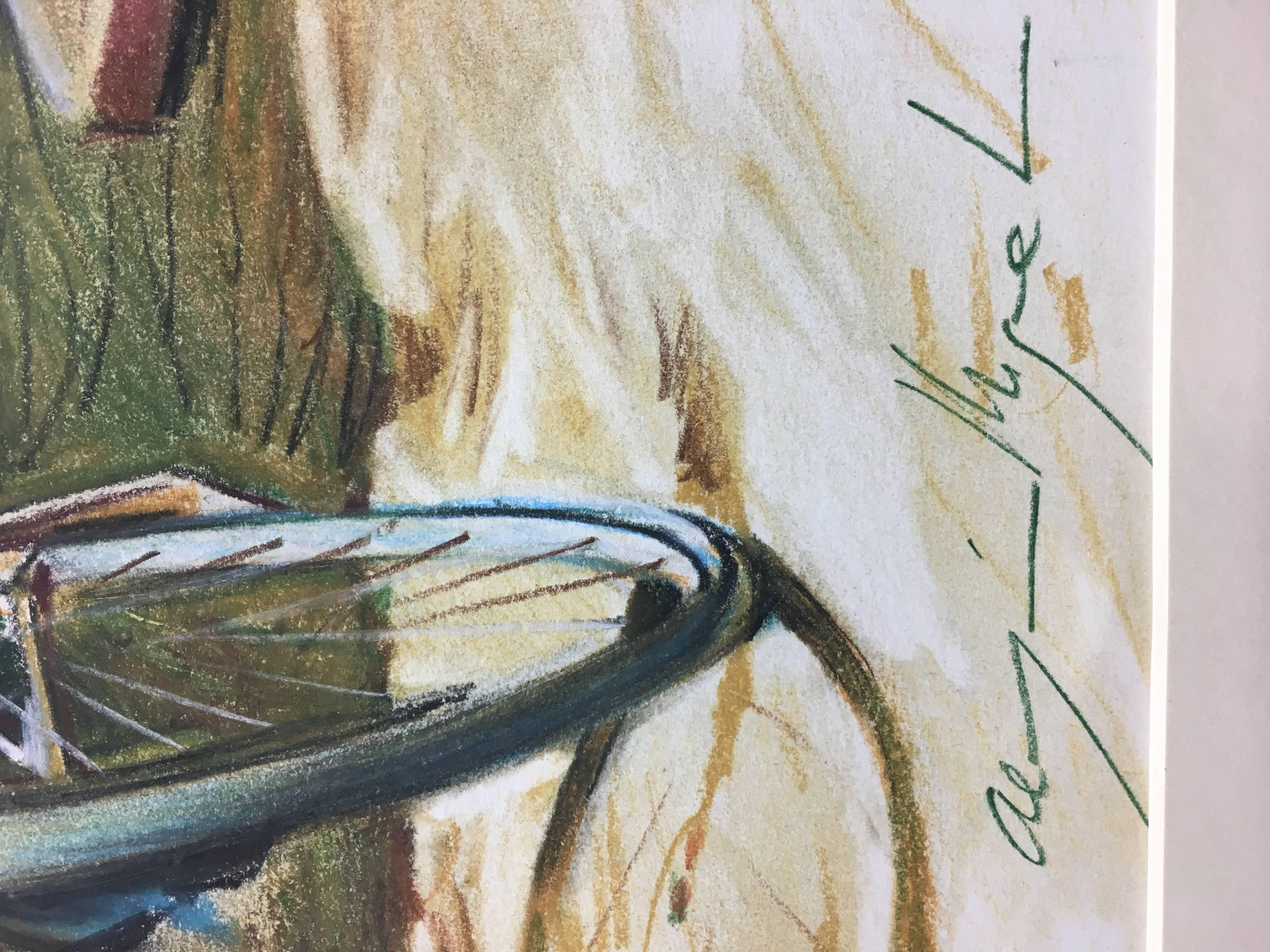 Almazan 9 Bicycle Still-Life Acrylic Painting im Angebot 1