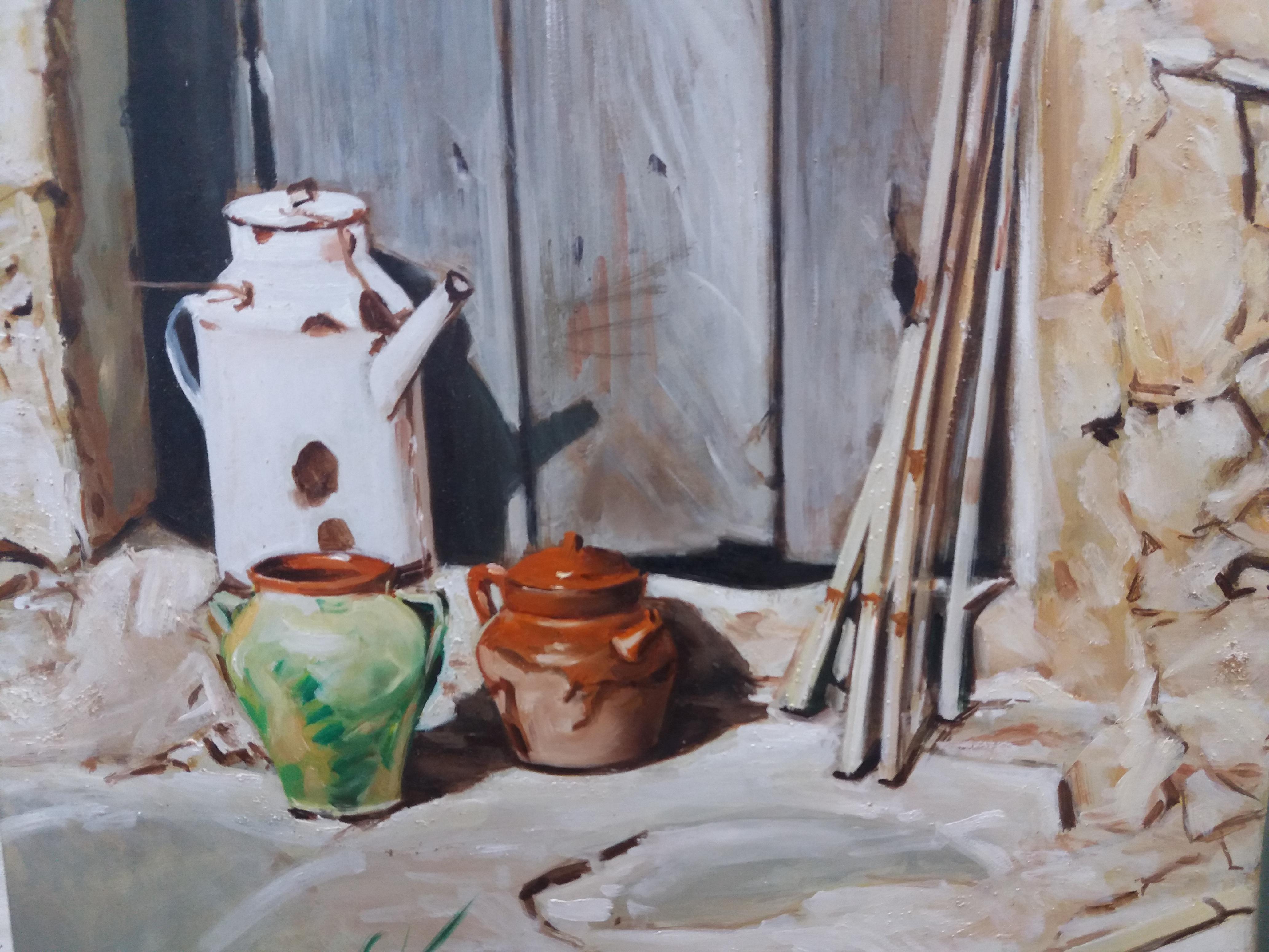 Almazan  Bicycle  Still-Life Acrylic Painting For Sale 7