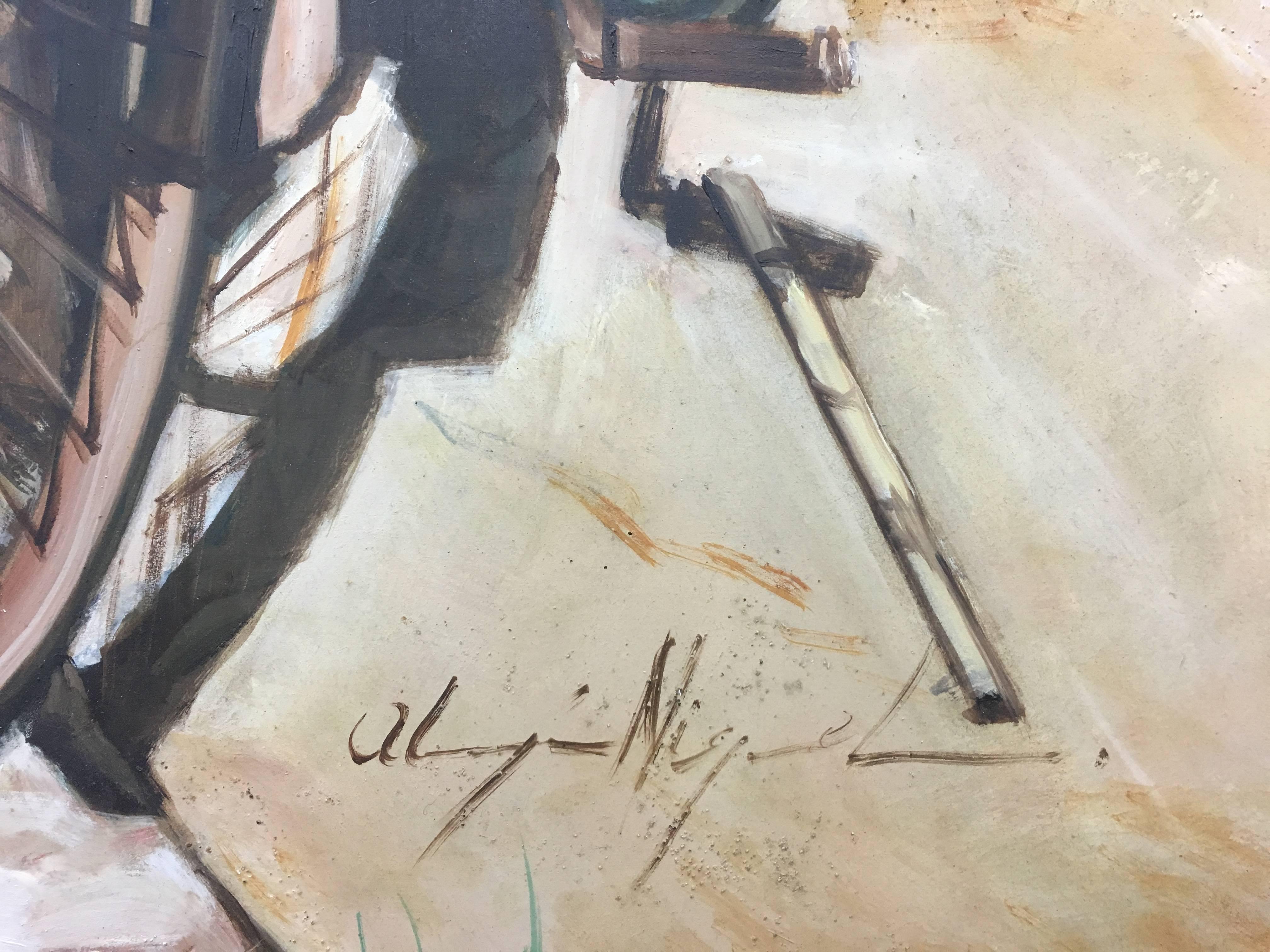 Almazan  Bicycle  Still-Life Acrylic Painting For Sale 1