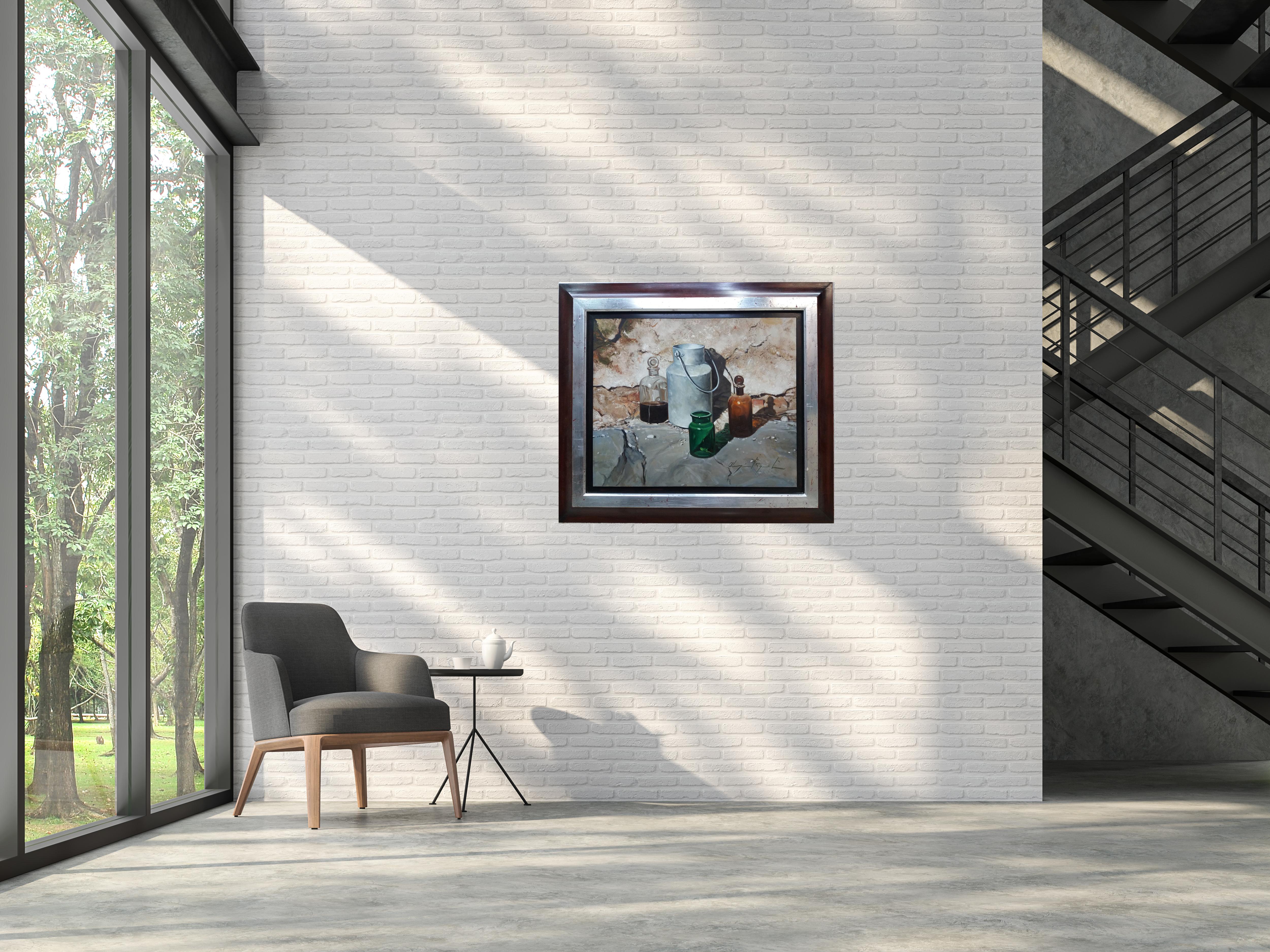 Almazan  Realistic Still-Life Acrylic Painting For Sale 8