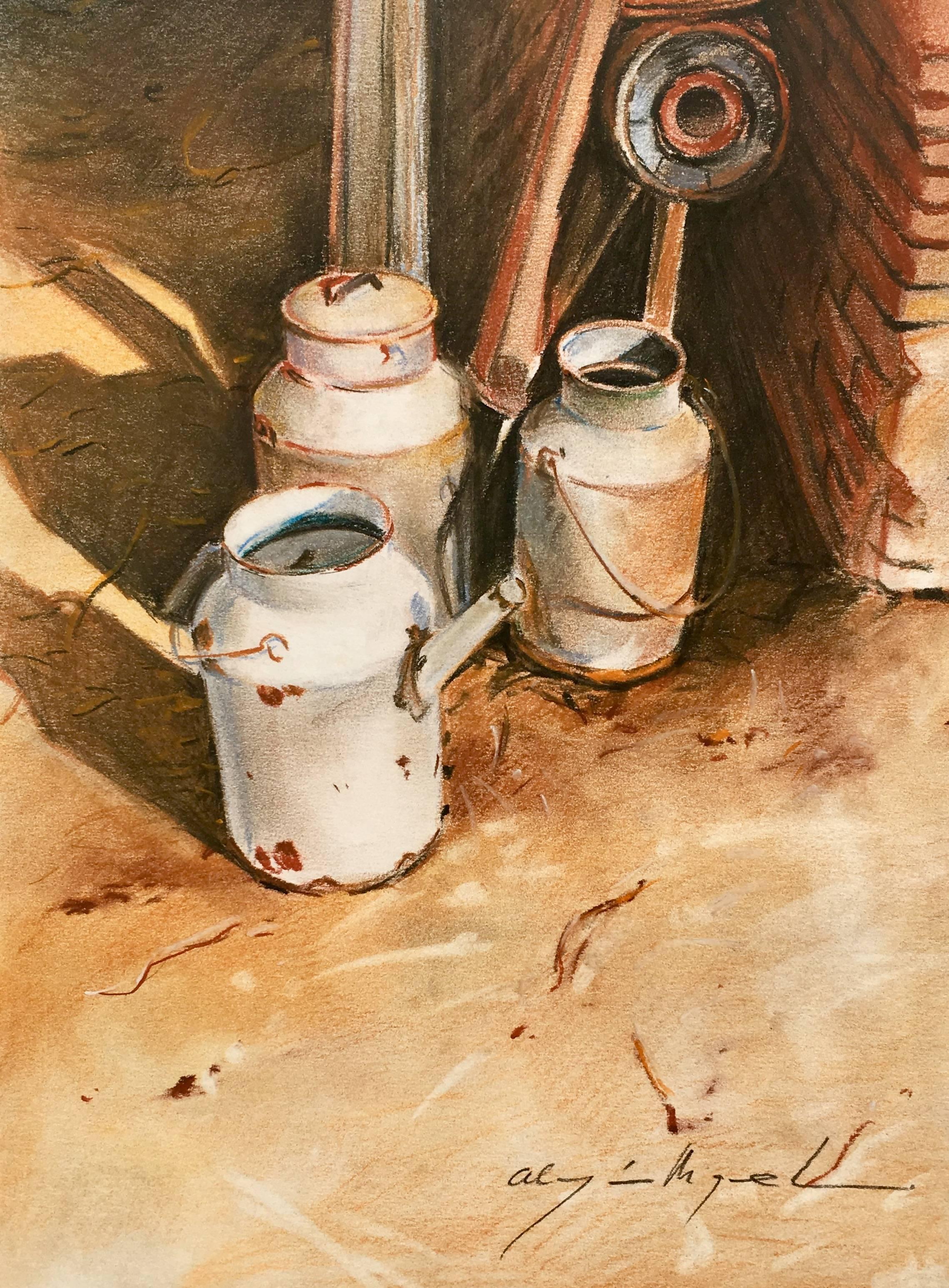 Almazan  Pittura acrilica di natura morta realistica - Painting di Luis Almazan Miquel
