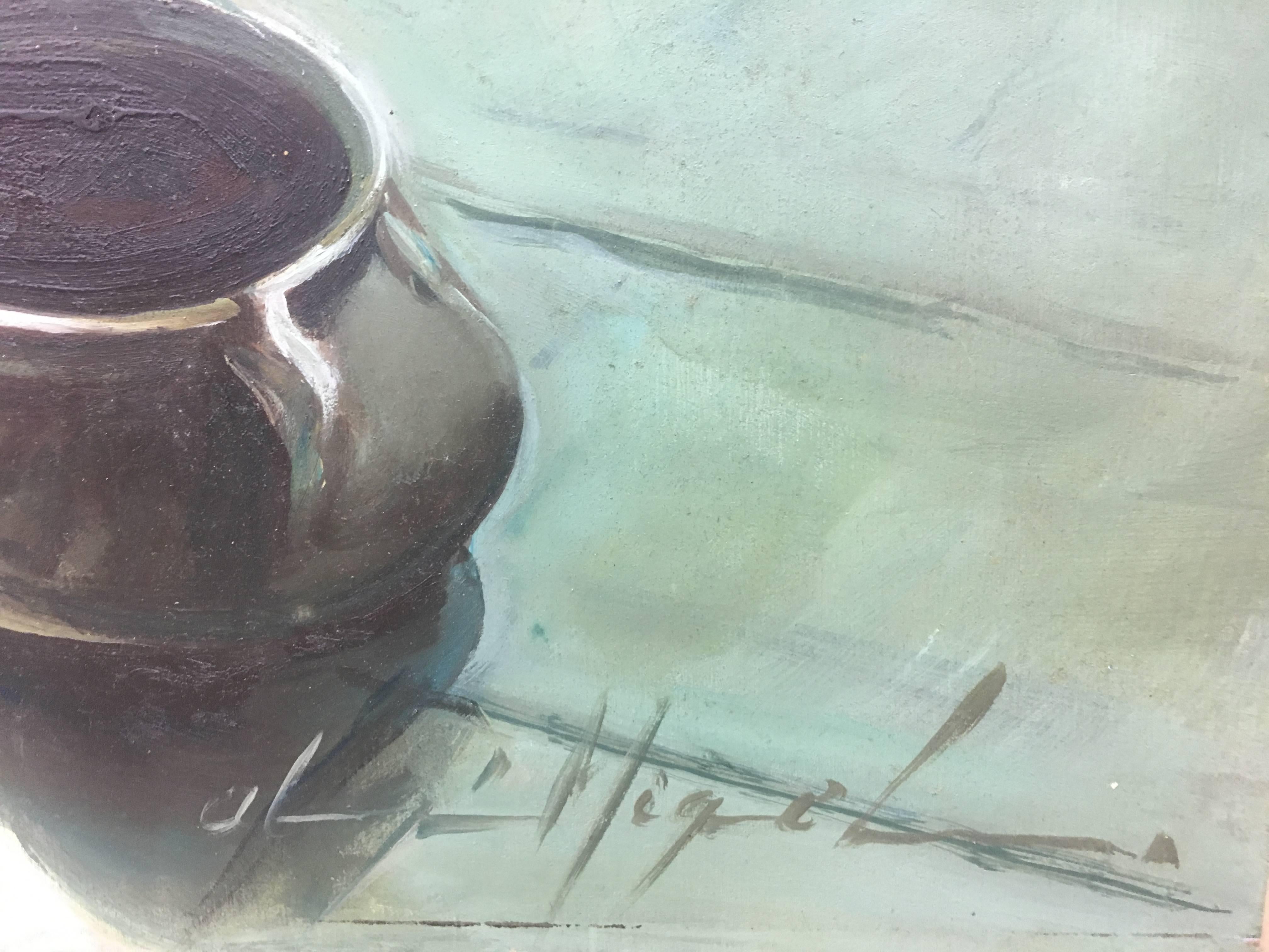 Almazan Natura morta realistica Pittura acrilica 
 MIQUEL era un artista focalizzato sull'arte del realismo. Le sue opere strutturate sulla sua grande maestria nel disegno, sono romantiche e ci traducono in tempi passati ...