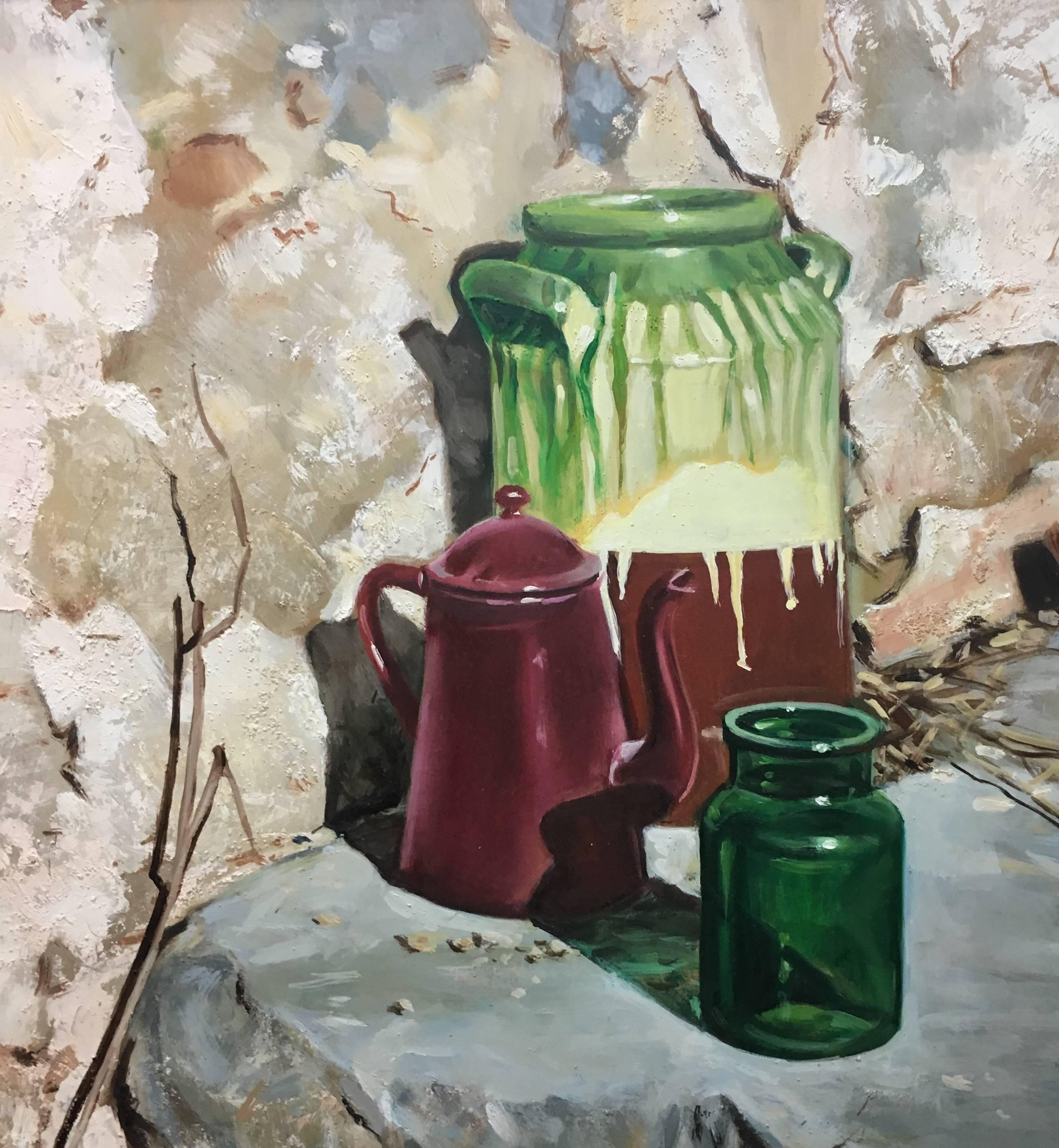 Almazan  Realistisches Stillleben in Acrylgemälde im Angebot 2