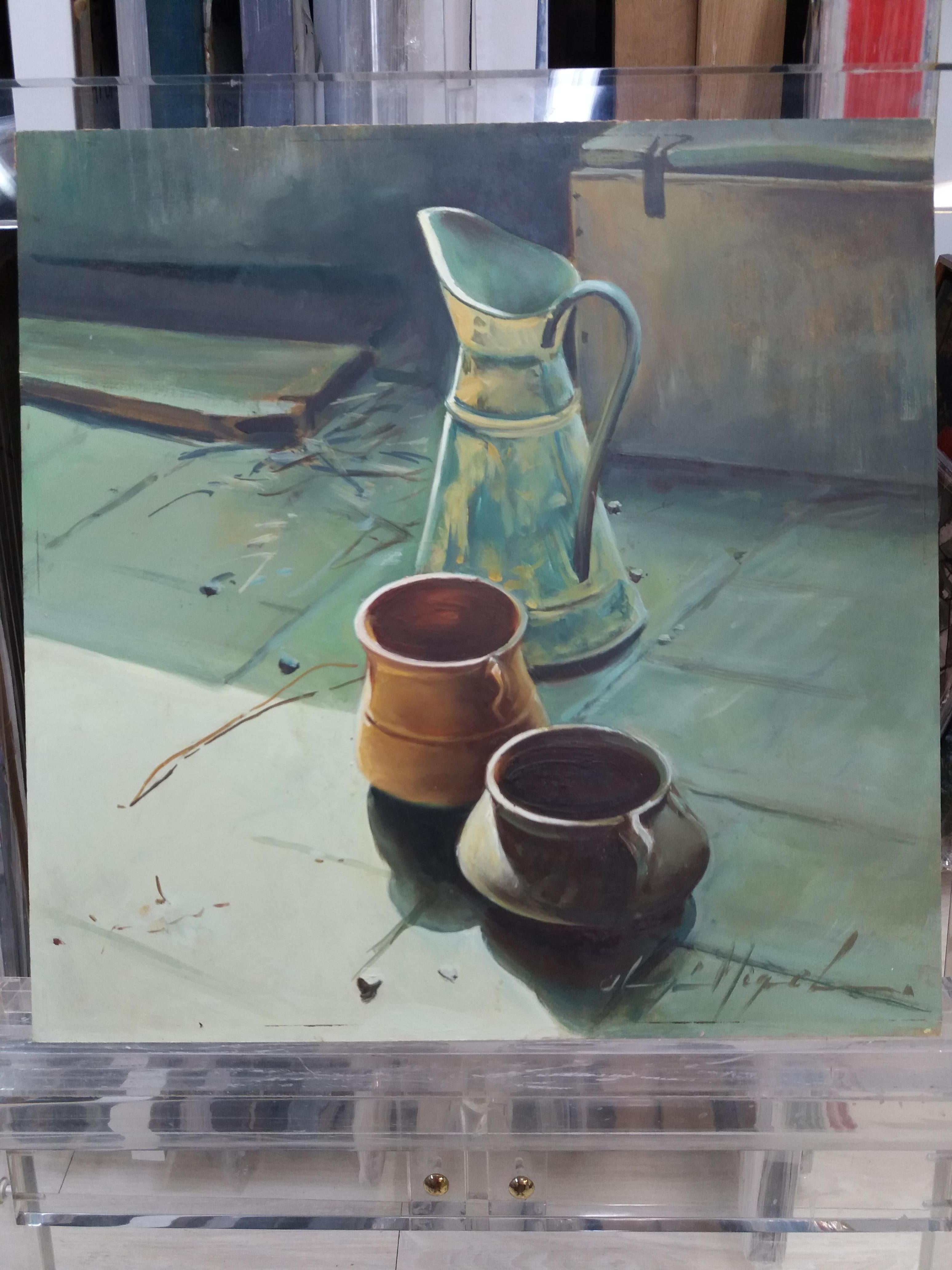 Nature morte réaliste d'Almazan - Peinture acrylique en vente 2