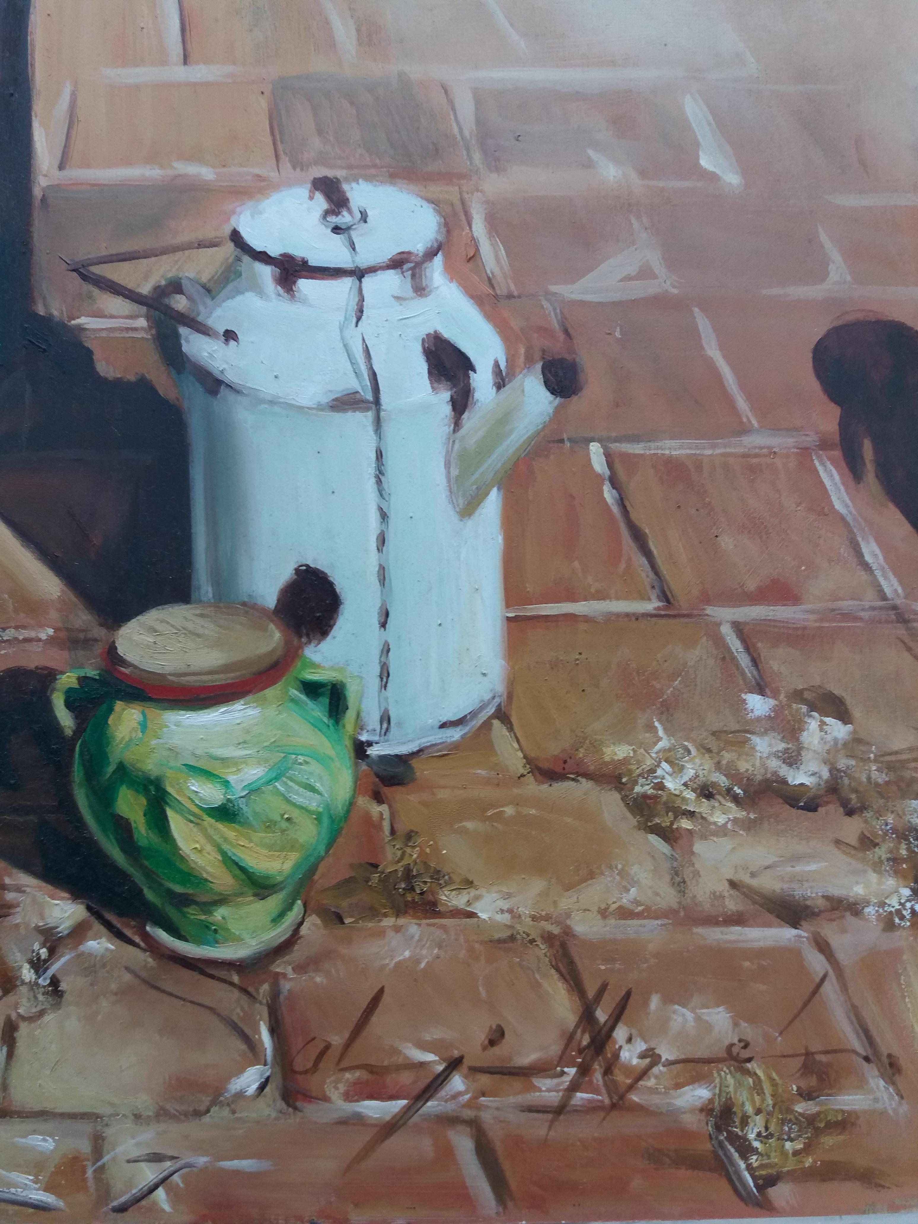 Almazan   Realismus-Stillleben, Acrylgemälde im Angebot 3