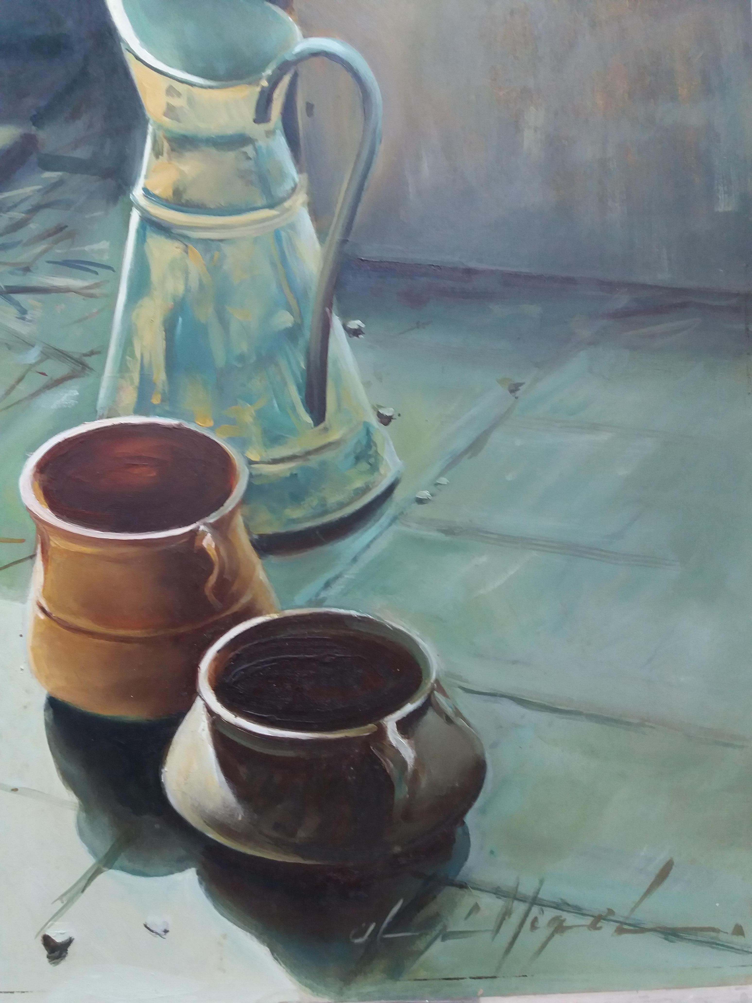 Nature morte réaliste d'Almazan - Peinture acrylique en vente 3