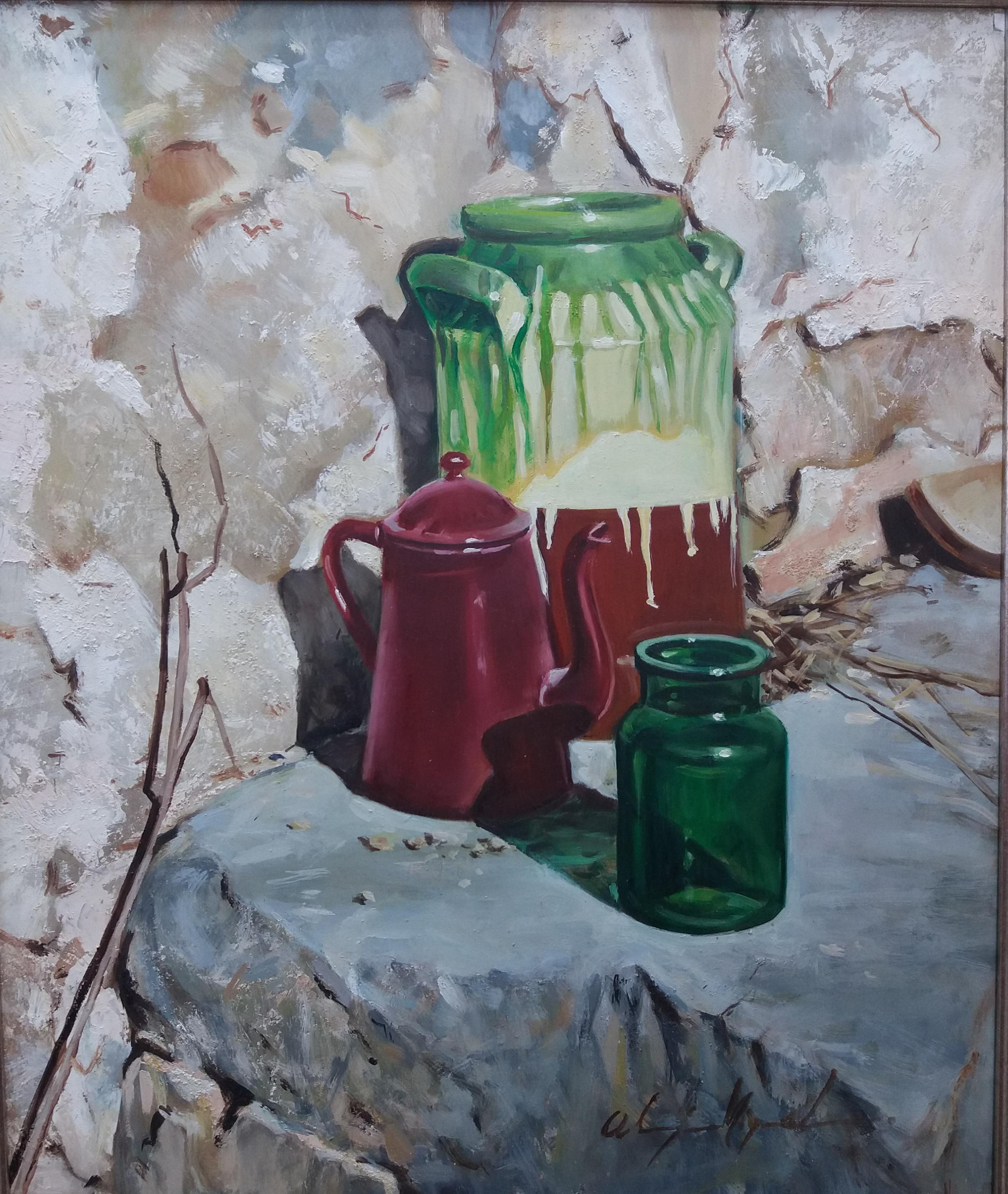 Almazan  Realistisches Stillleben in Acrylgemälde im Angebot 4