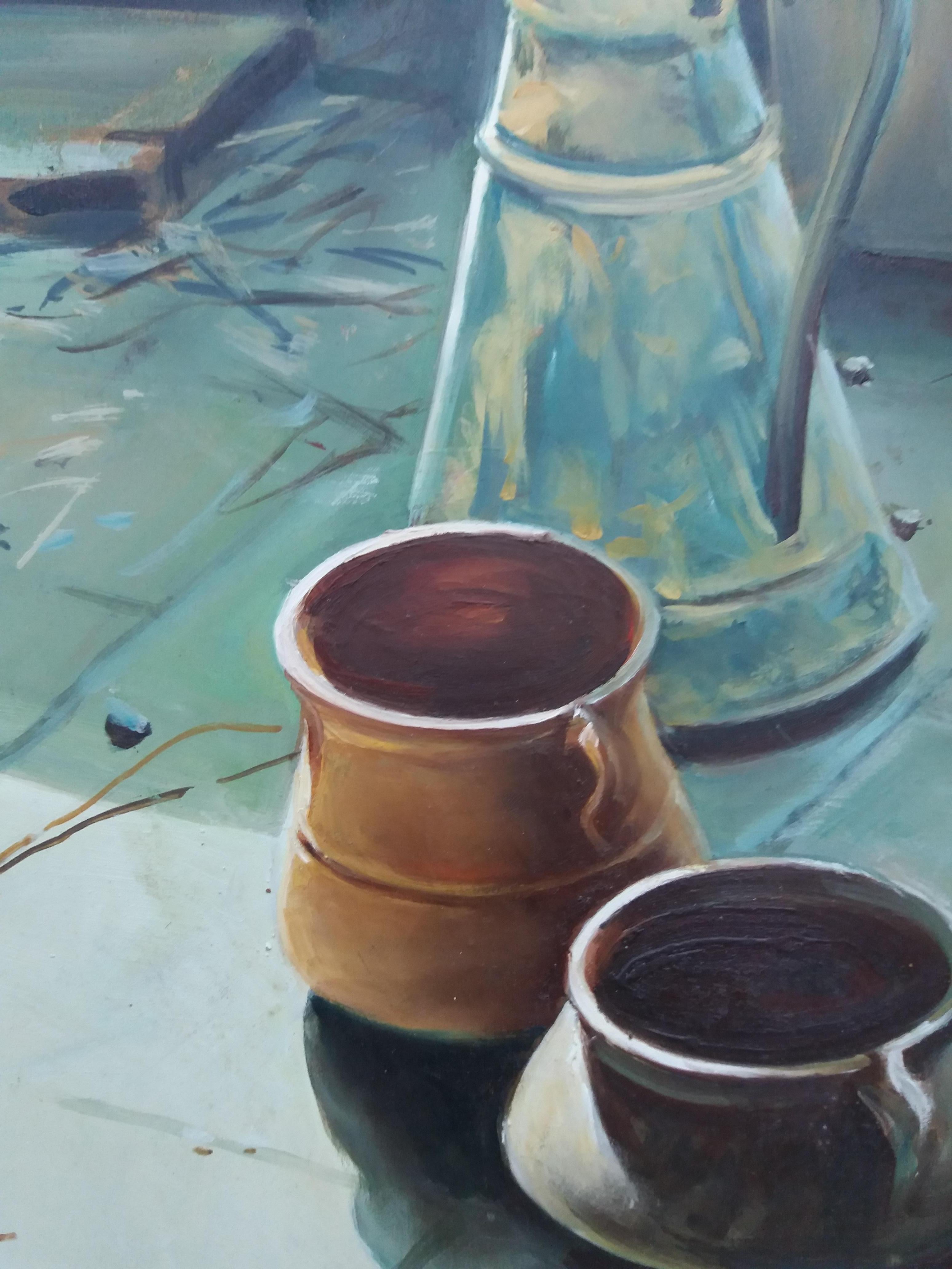 Nature morte réaliste d'Almazan - Peinture acrylique en vente 4