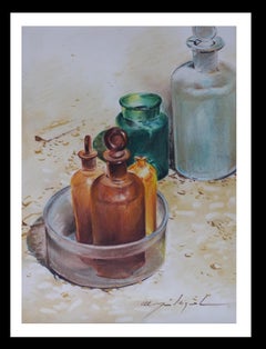 Almazan Vertical Realistic Still-Life Acrylic Painting