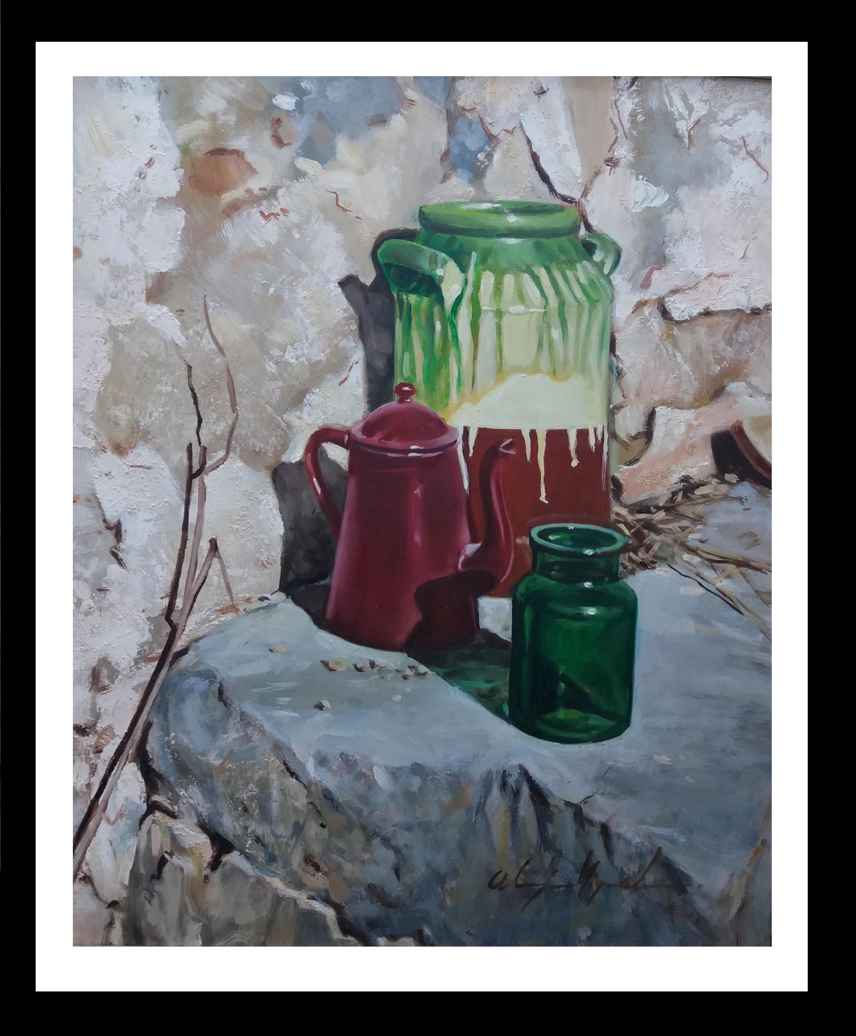 Luis Almazan Miquel Still-Life Painting - Almazan  Realistic Still-Life Acrylic Painting