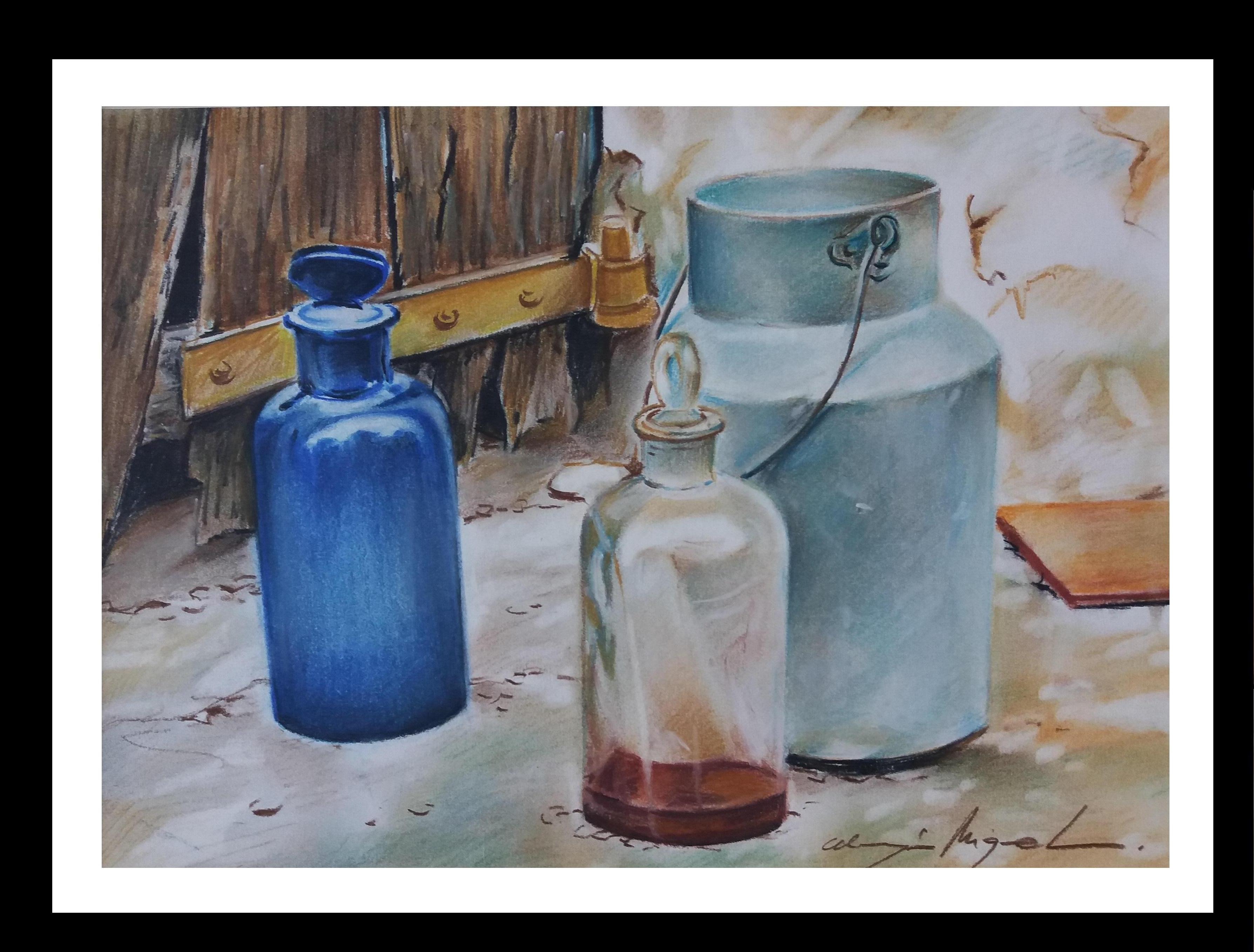 Luis Almazan Miquel Figurative Painting - Almazan   Realistic Still Life watercolor Painting