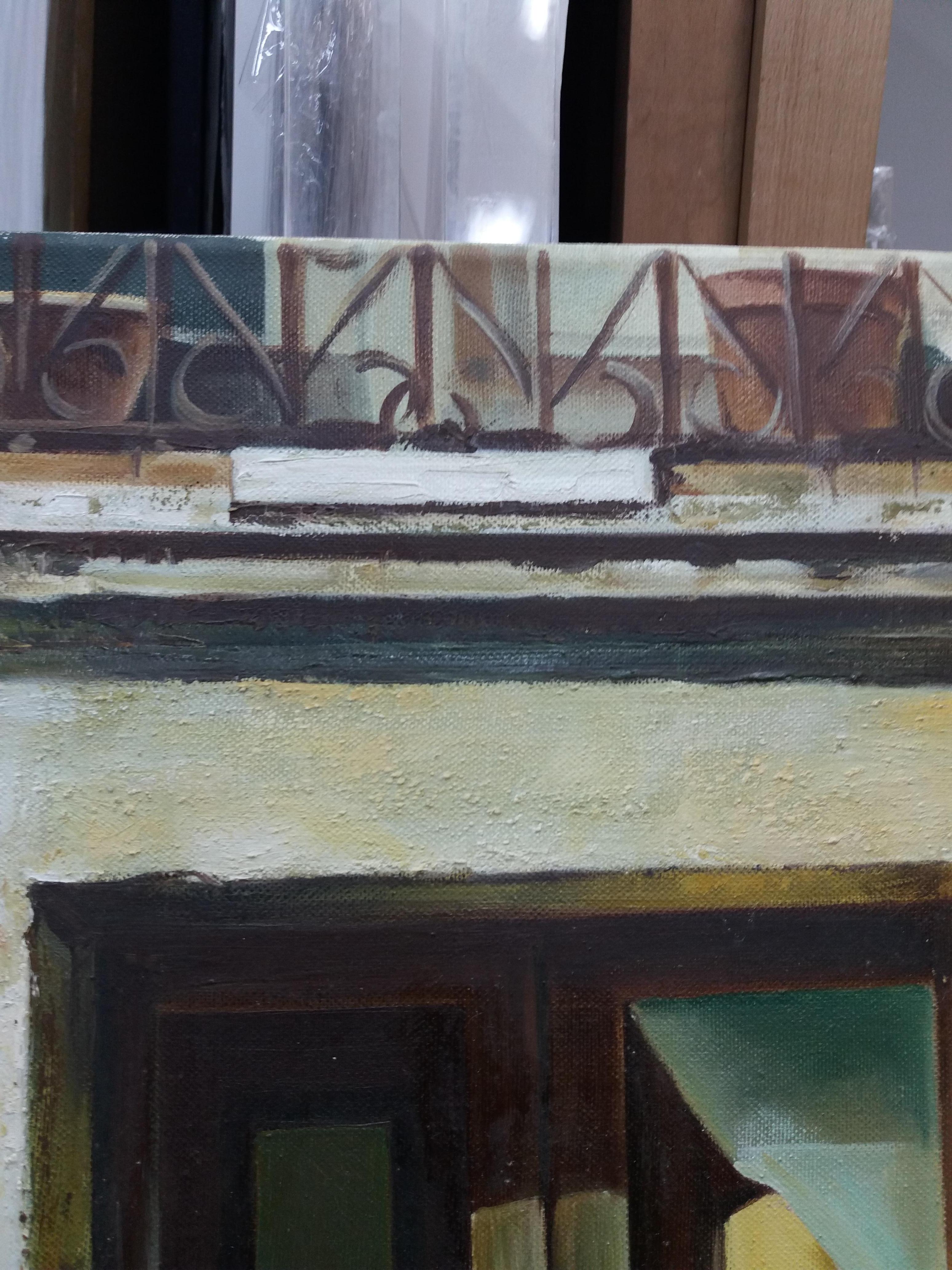 Almazan Realistisch  Fensterfront Acryl-Fassade. Tür im Angebot 1
