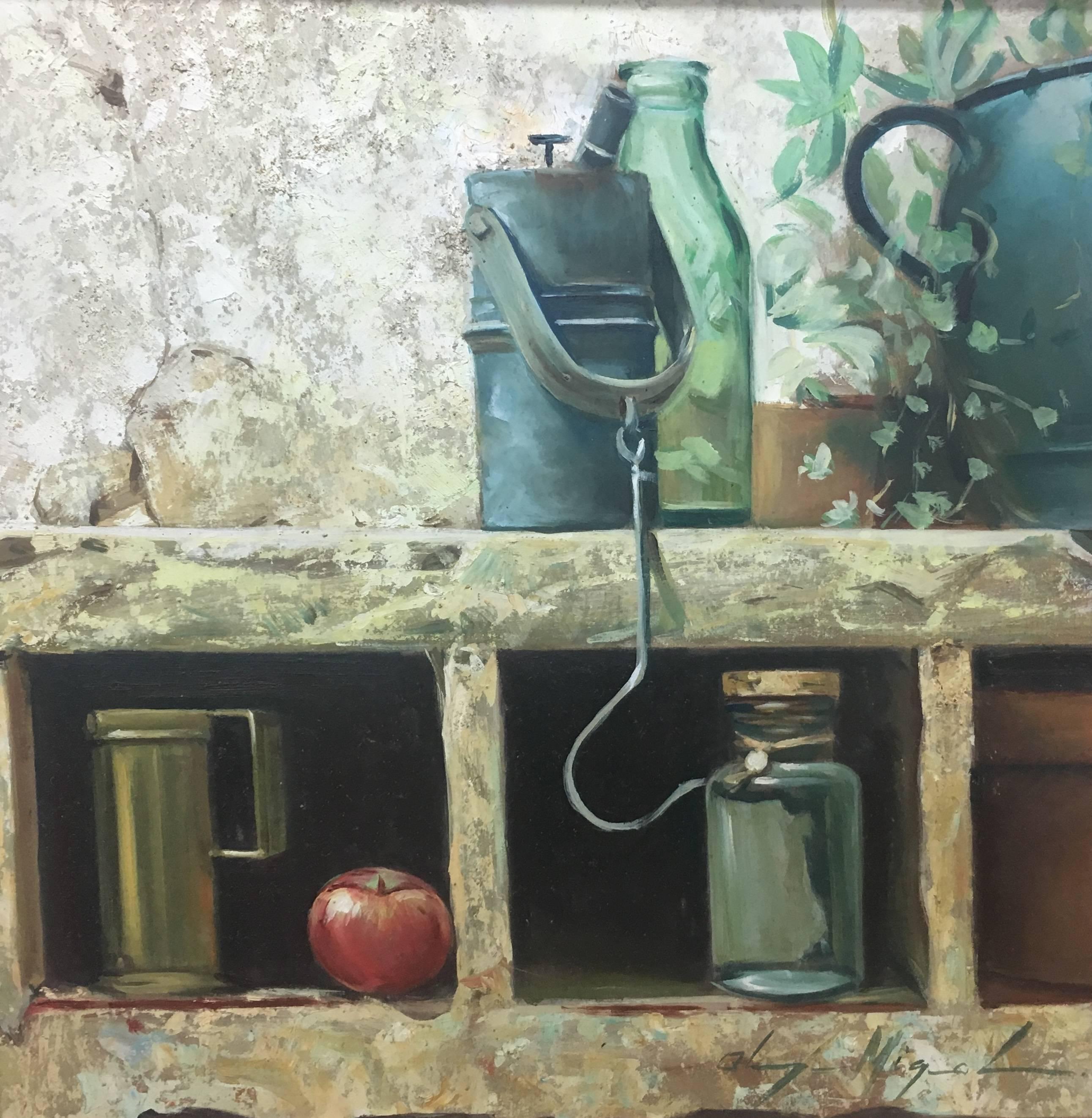 Almazán  Naturaleza Muerta Pintura Acrílica - Painting Contemporáneo de Luis Almazan Miquel
