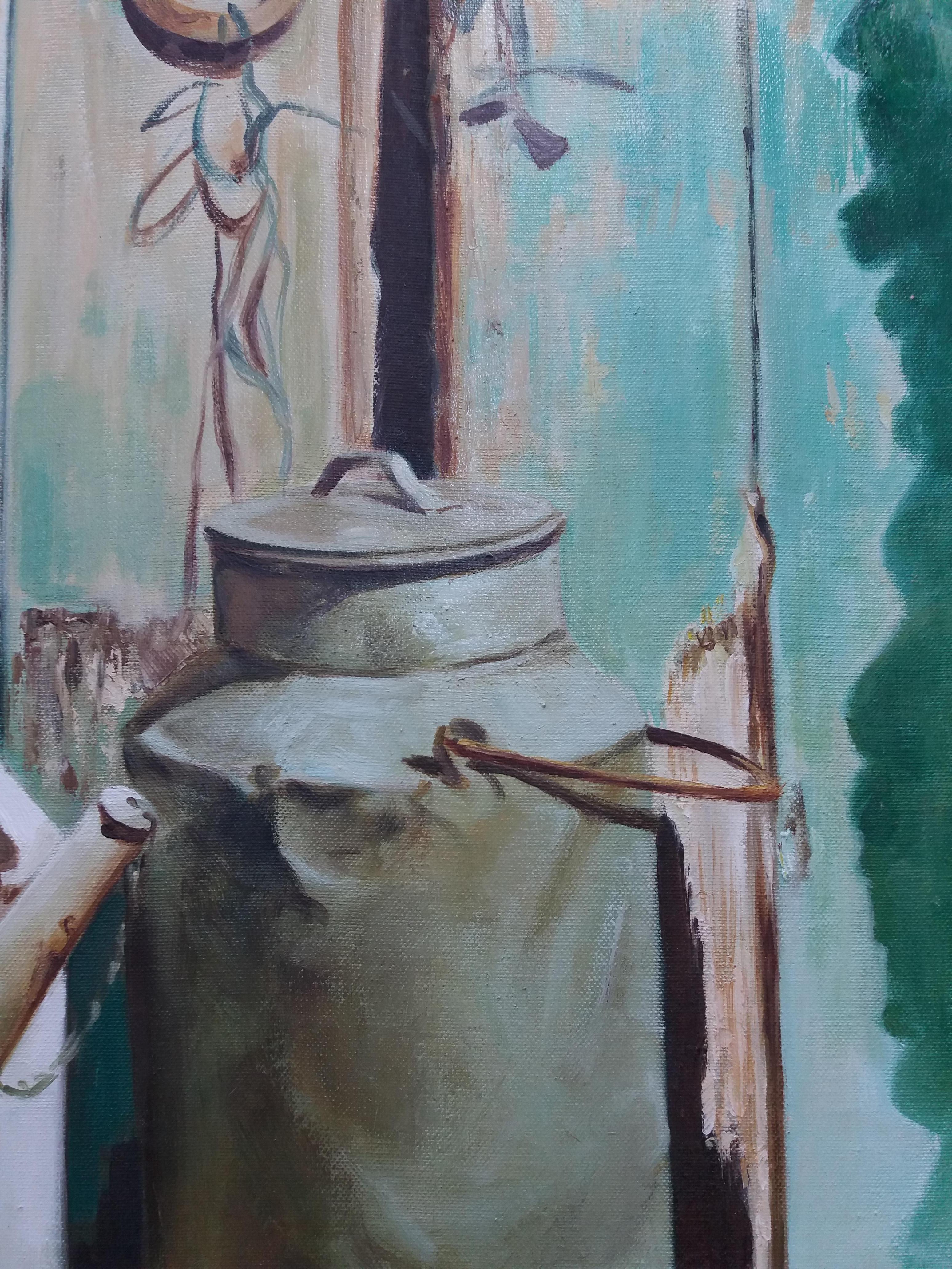 Almazan Realistic Still Life Acrylic Painting.  virtual frame
 MIQUEL was an artist focused on the art of realism. His structured works on his great mastery of drawing, are romantic and translates us to past times ...