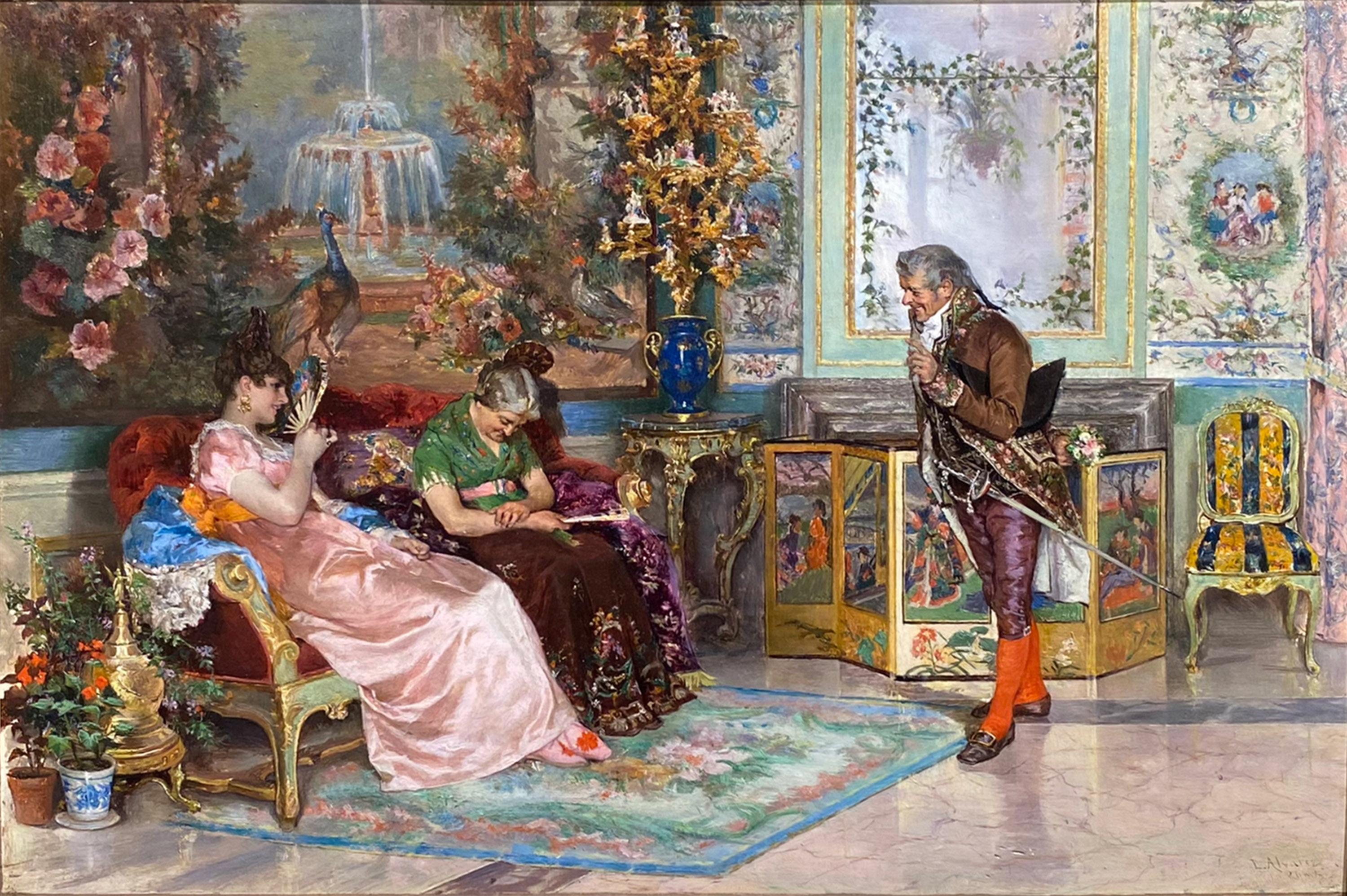 The Gentleman Suitor - Painting by Luis Alvarez Catala