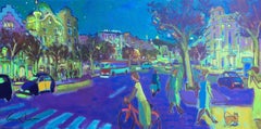 Luis Amer  11 "BARCELONA I"    original expressionist acrylic painting