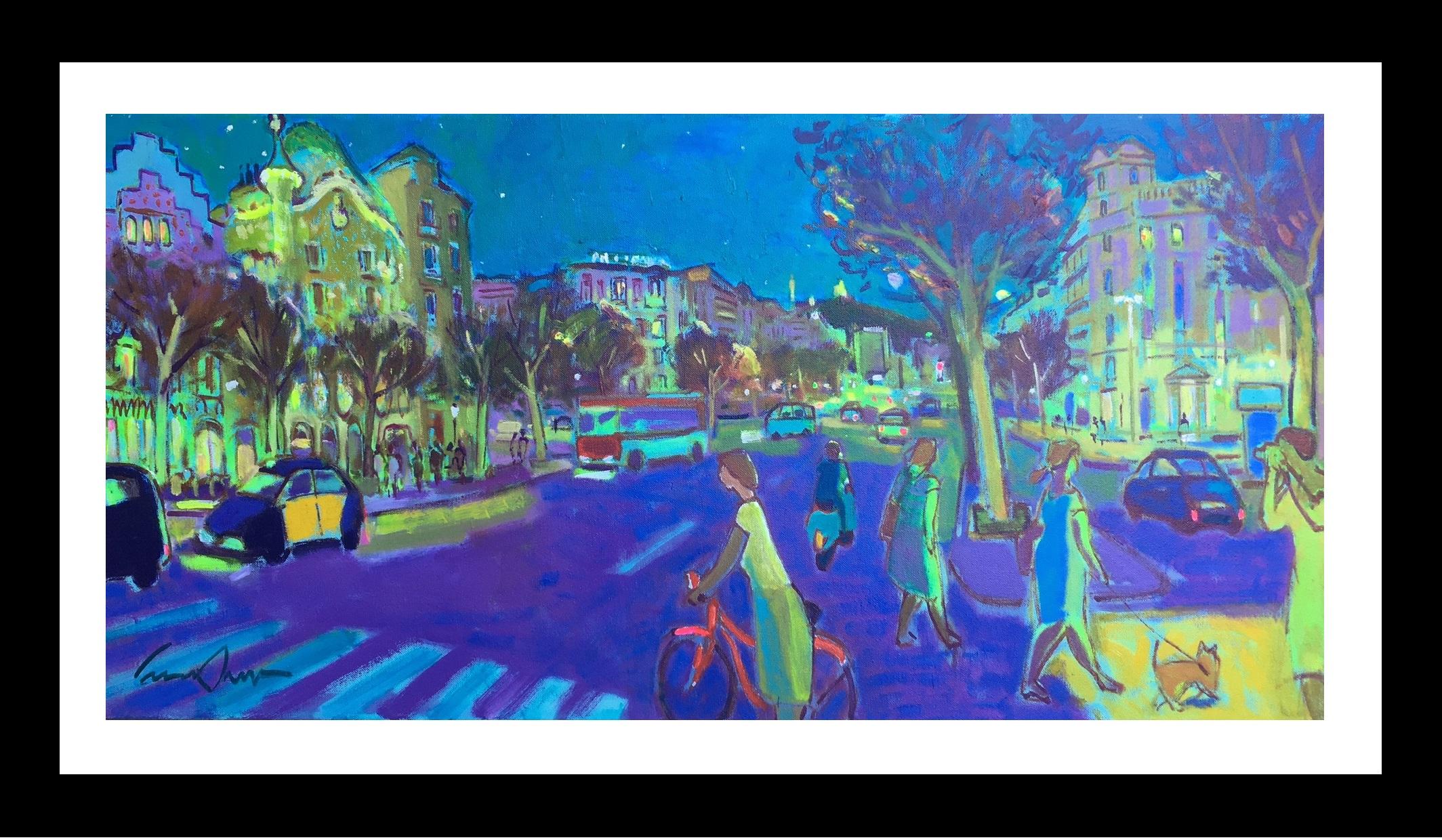 En esta obra colorista vemos reflejado el expresionismo español, siendo AMER uno de sus máximos representantes.

AMER, Luis (Barcelona, 1943).. 
Luis Amer se graduó en Barcelona, en la Academia Baixas y en la Escuela Superior de Bellas Artes, donde