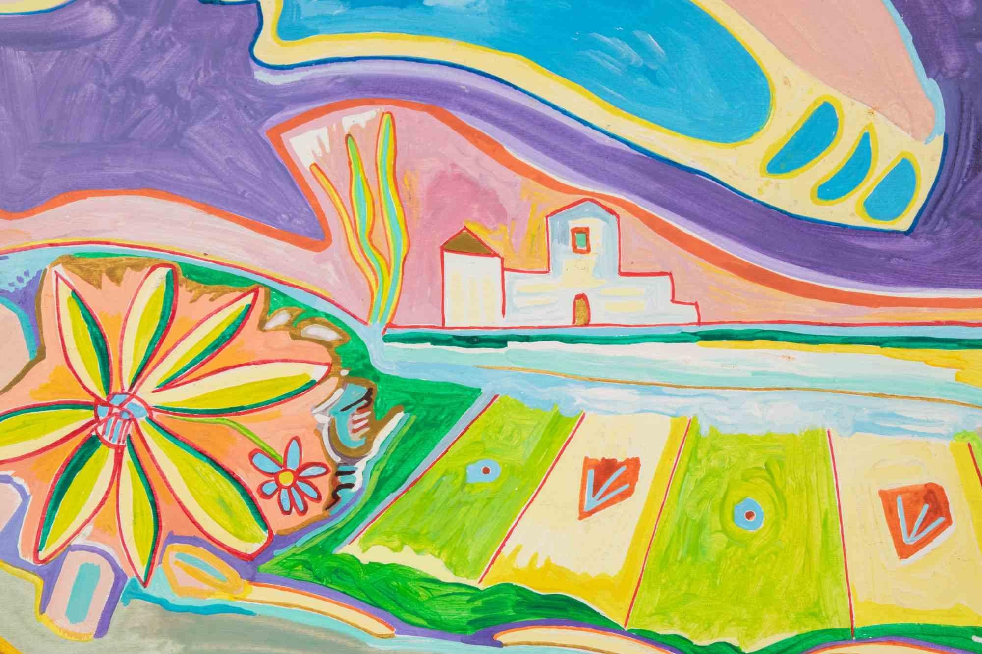 Cultivated Fields - Painting by Luis Burgos - 2000s For Sale 3