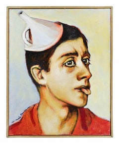 Portrait of a Boy - Oil Paint by Luis Burgos - 2001