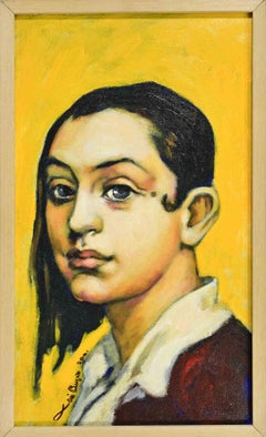 Ritratto di ragazza - Dipinto a olio di Luis Burgos - 2001