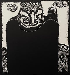 Luis Camnitzer, gravure sur bois latino-américaine judaïque conceptuelle d'art chassique moderne