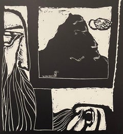 Luis Camnitzer, gravure sur bois latino-américaine judaïque conceptuelle d'art chassique moderne